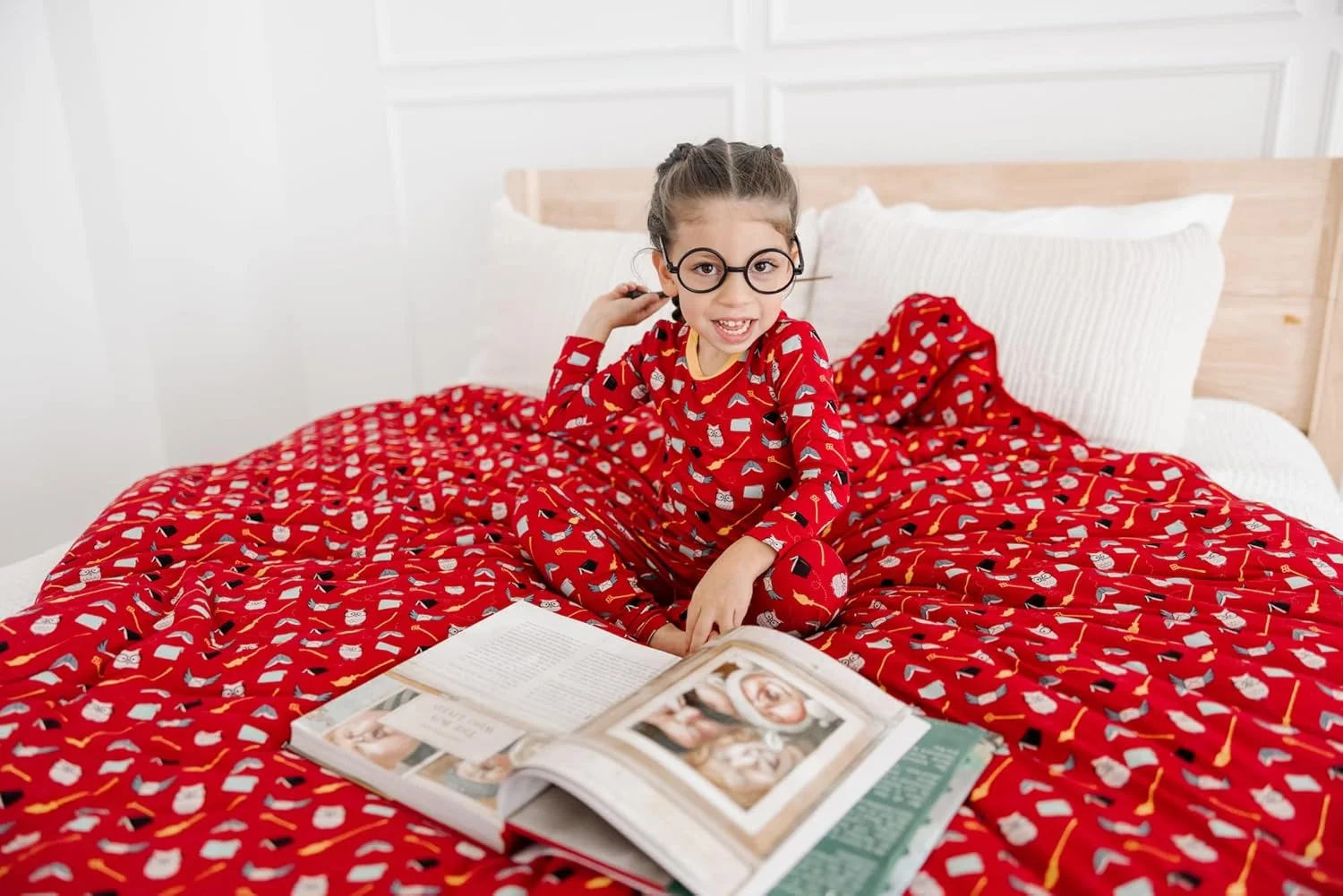 ست لباس خواب آستین بلند طرح دار کیکی، طرح های تعطیلات، لباس خواب تنگ کودکان، لباس خواب ست خانوادگی برای زمستان