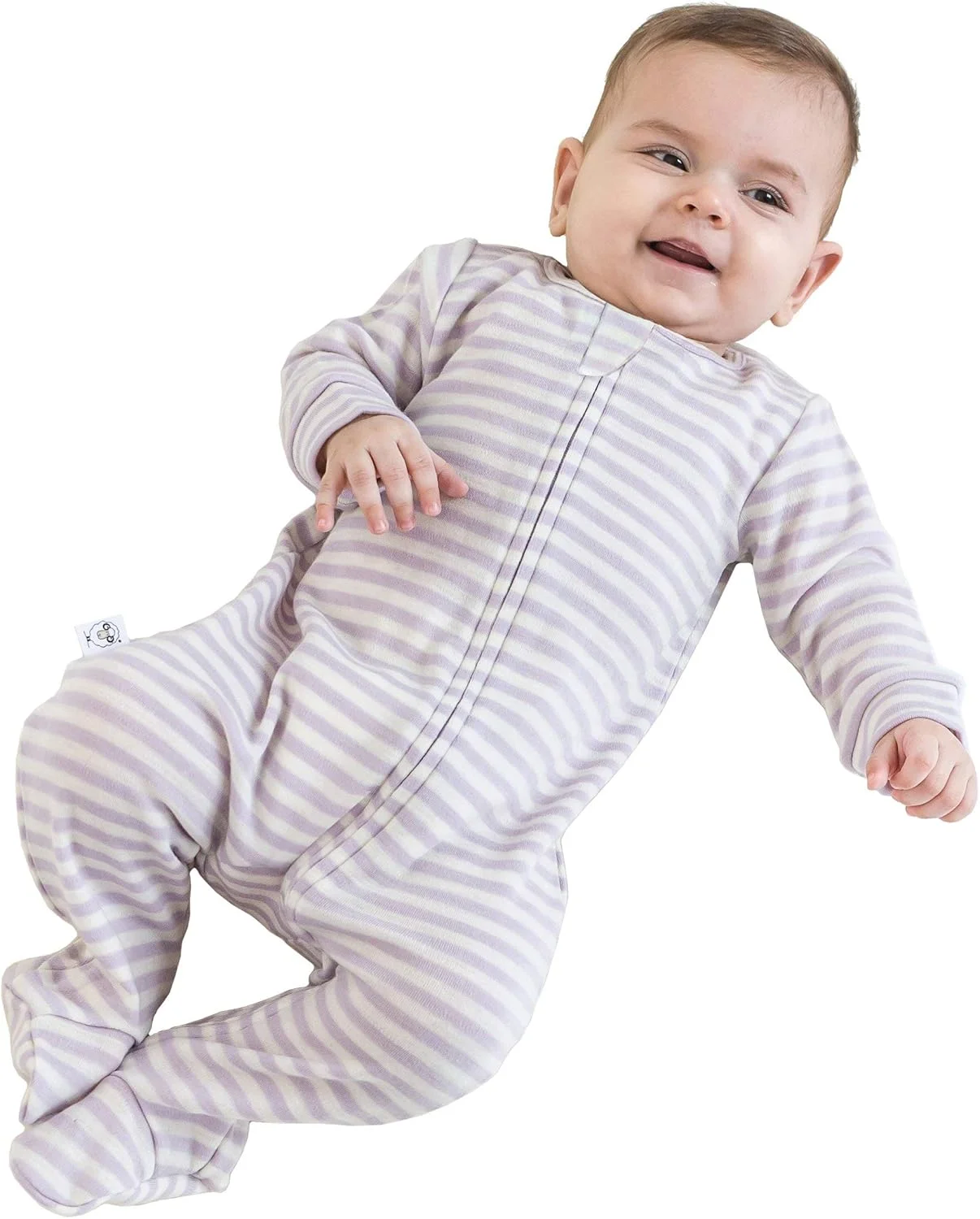لباس خواب پادار پشمی Woolino، لباس خواب پشمی مرینوس، 0-9 ماه