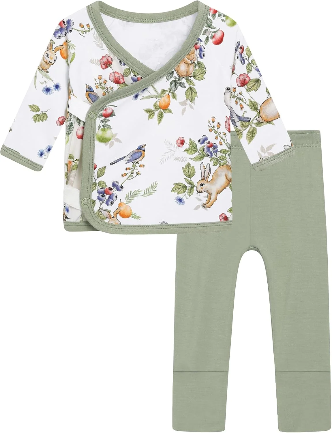 ست لباس خواب نوزاد و کودک آستین بلند ویسکوز بامبو، نرم و راحت