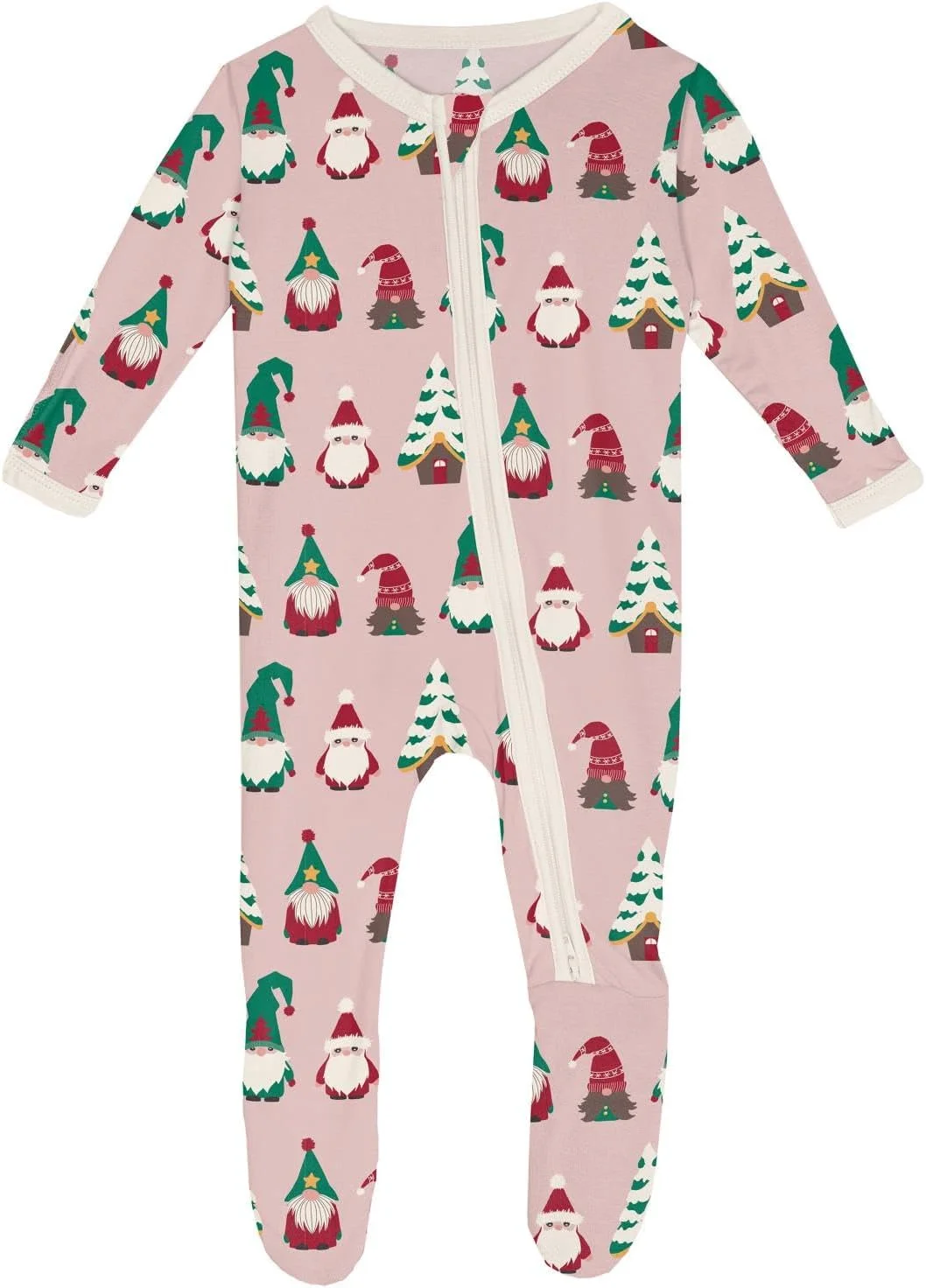 لباس خواب یکسره طرح دار کیکی با زیپ، جامه‌های فوق‌العاده نرم، جشن‌های زمستانی