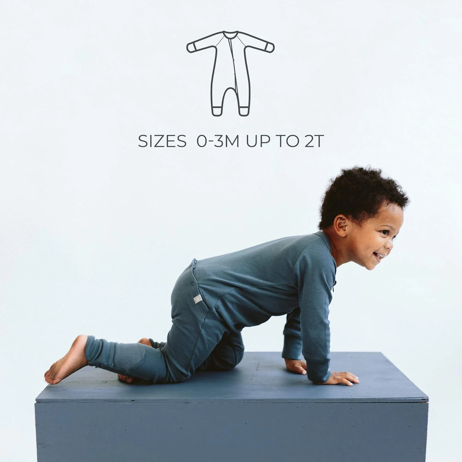 لباس خواب جوراب دار نوزادی унисекс Goumikids، لباس پنبه ای و بامبو ارگانیک با جوراب قابل تنظیم، سایز 3-6 ماه، رنگ سویا