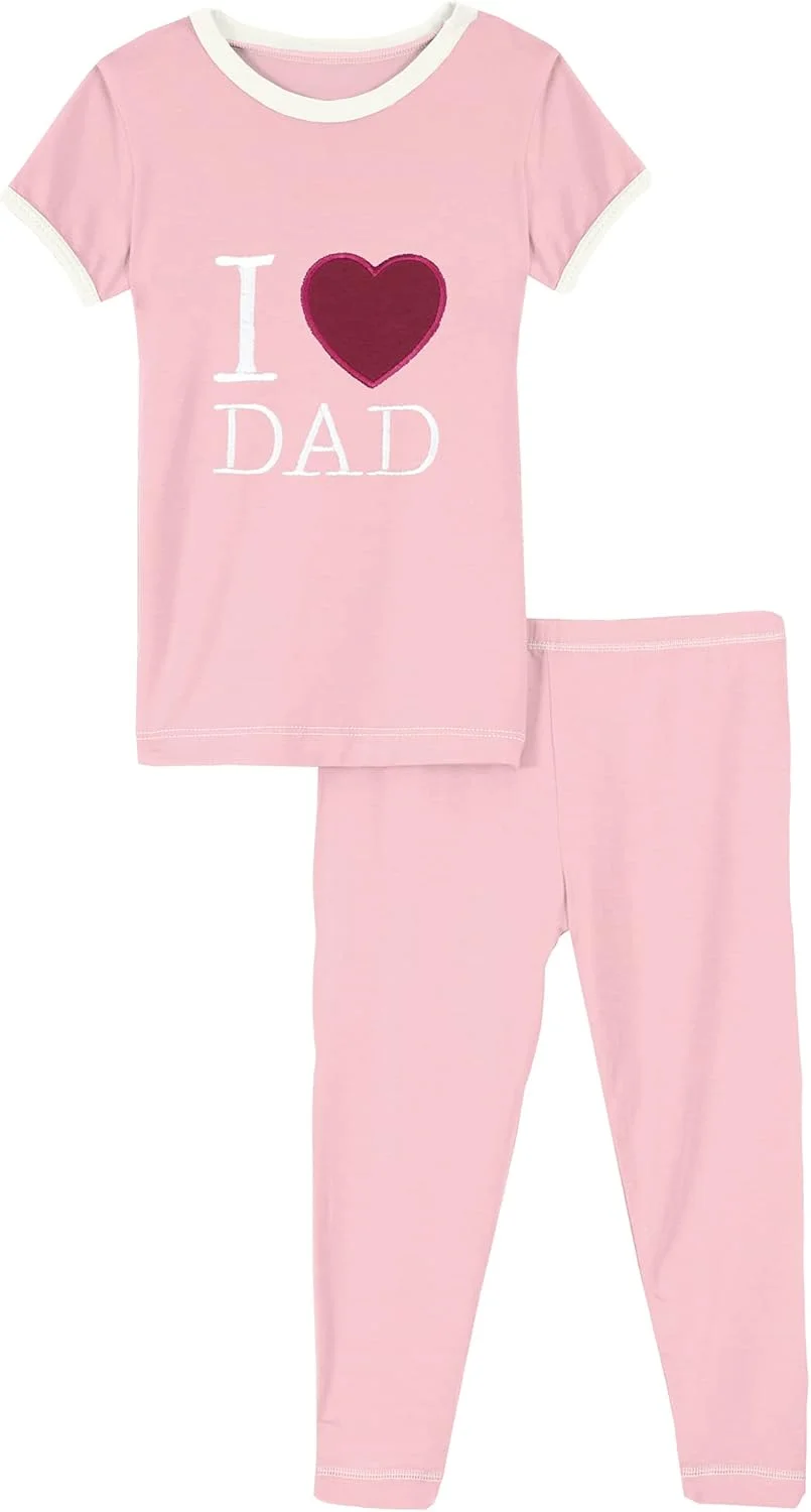 لباس خواب آستین کوتاه روز پدر KicKee Pants، ست دو تکه، نوزاد و کودک