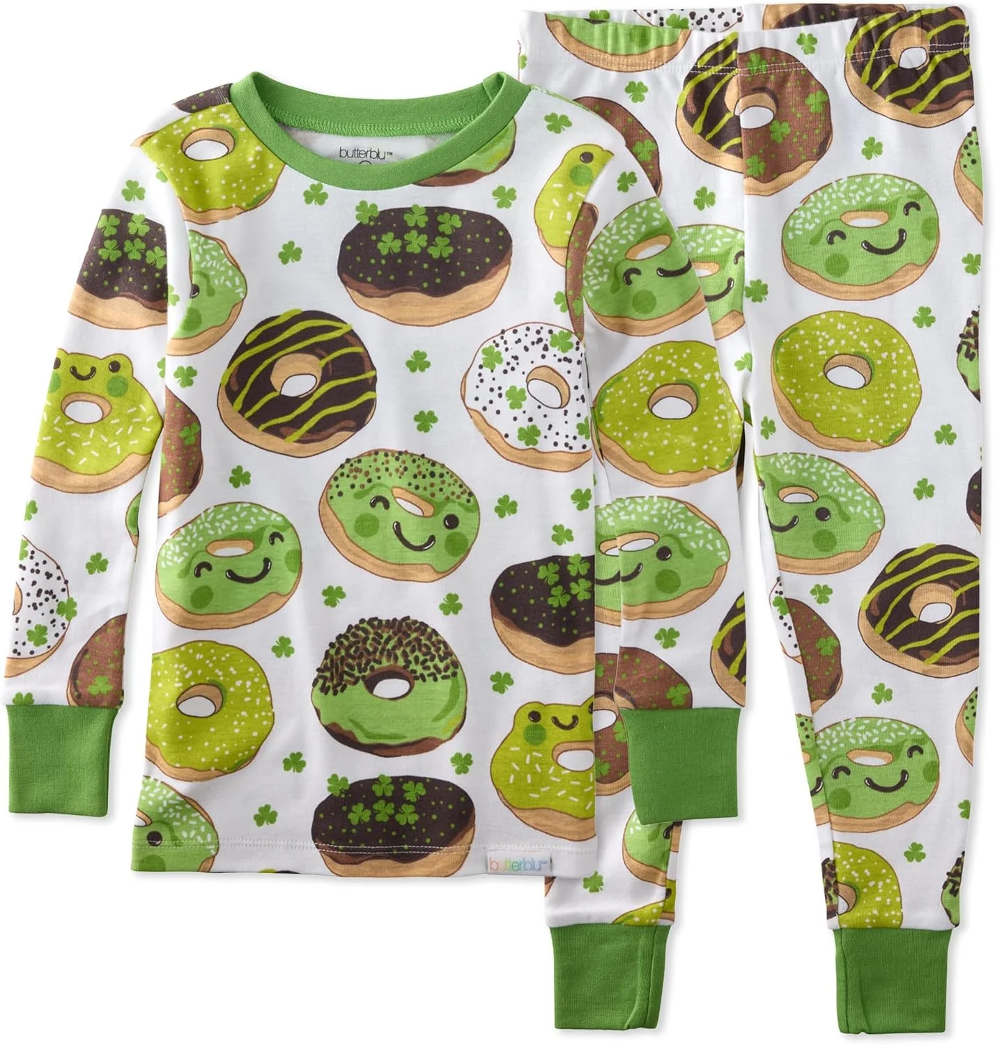 ست لباس خواب دو تکه پسرانه Zen، ساخته شده از 100% پنبه ارگانیک، آستین بلند و شلوار برای کودکان نوپا (بسته 2 عددی)