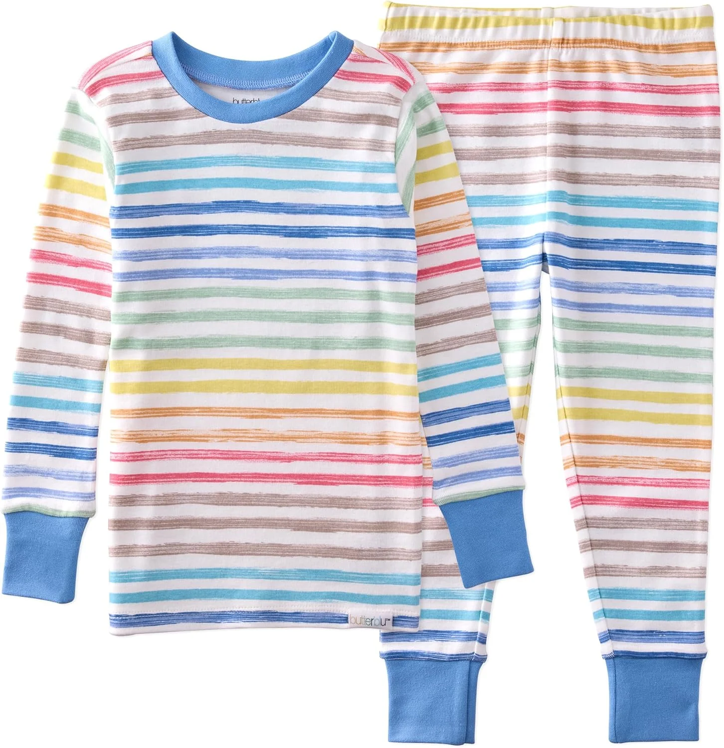 ست لباس خواب دو تکه نوزاد پسرانه Zen، 100% پنبه ارگانیک، آستین بلند و شلوار برای کودکان نوپا، دختران، پسران، ست لباس خواب یونیسکس (بسته 2 عددی)