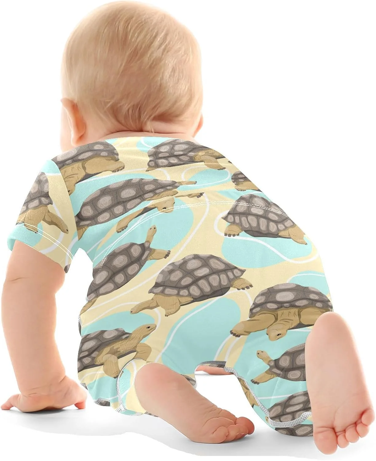 ست لباس نوزاد طرح لاکپشت آلدابرا، بادی و شلوار مناسب نوزادان 0-24 ماهه، پسرانه و دخترانه