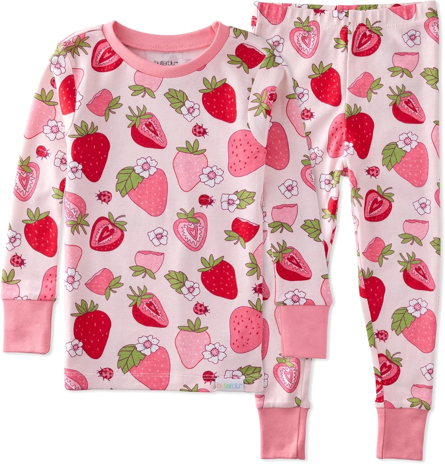 ست لباس خواب دو تکه نوزاد دخترانه Zen، 100% پنبه ارگانیک، آستین بلند و شلوار برای کودکان نوپا، دختران، پسران، ست لباس خواب یونیسکس (بسته 2 عددی)