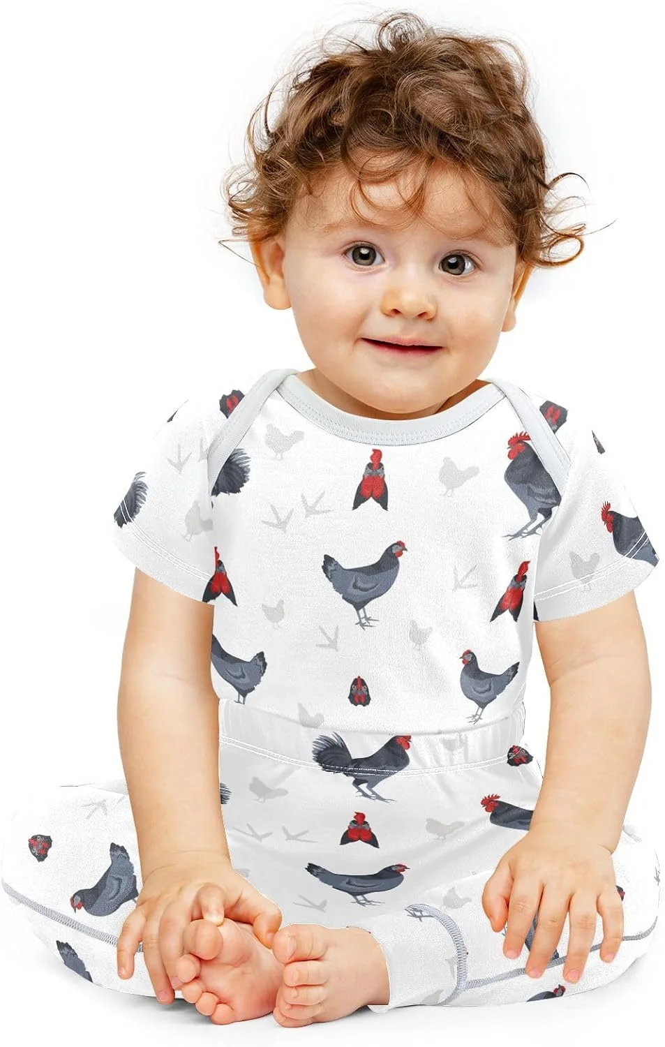 ست لباس نوزادی طرح جوجه آبی Delaware، شامل بادی و شلوار، مناسب برای نوزادان 0 تا 24 ماهه، پسرانه و دخترانه ست لباس نوزادی طرح جوجه آبی Delaware، شامل بادی و شلوار، مناسب برای نوزادان 0 تا 24 ماهه، پسرانه و دخترانه