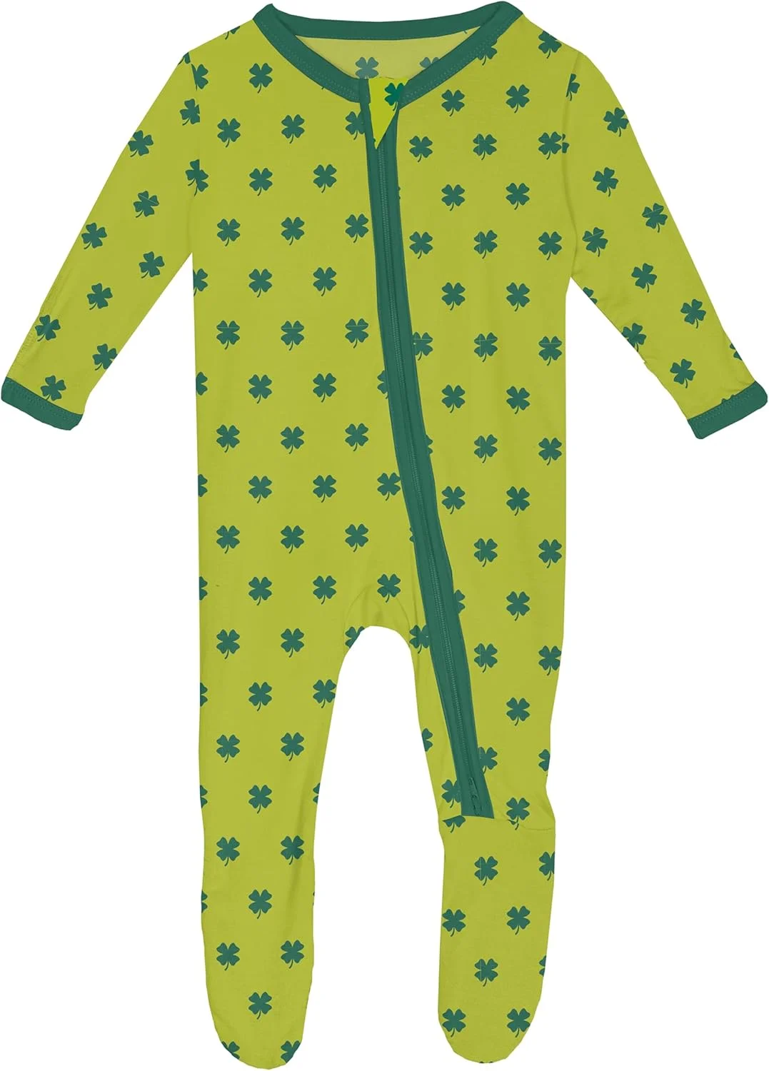 لباس یکسره زیپ‌دار طرح شبدر نوزادی کیکی پنتس، لباس‌های نرم پسرانه و دخترانه