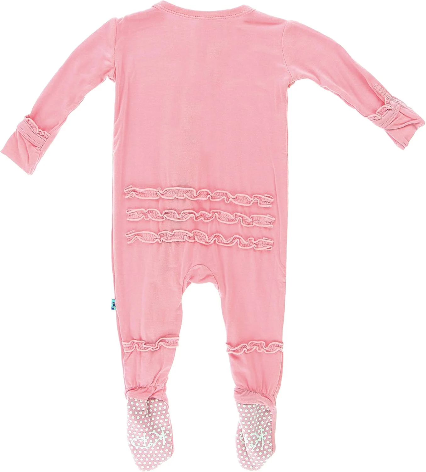 لباس خواب دخترانه کیکی پنتس مدل Muffin Ruffle Footie با دکمه