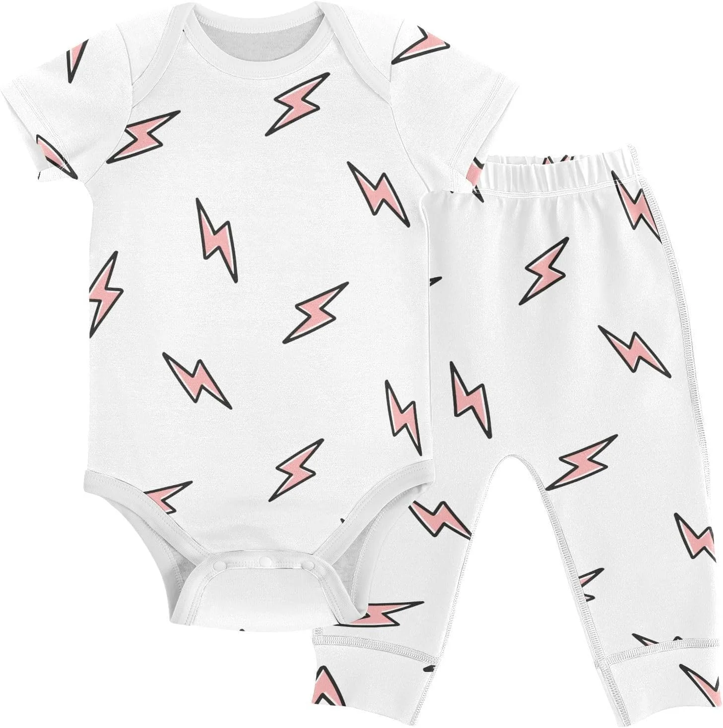 ست لباس نوزادی شامل بادی و شلوار مناسب نوزادان 0 تا 24 ماهه برای پسران و دختران