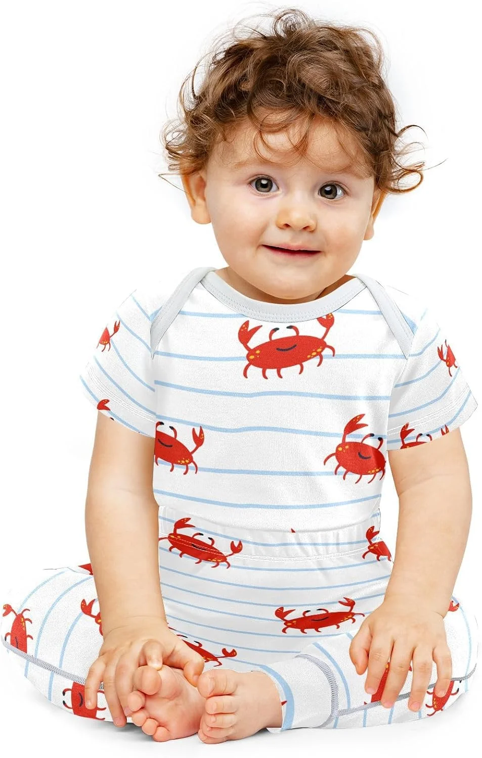 ست لباس نوزادی شامل بادی و شلوار مناسب نوزادان 0 تا 24 ماهه برای پسران و دختران