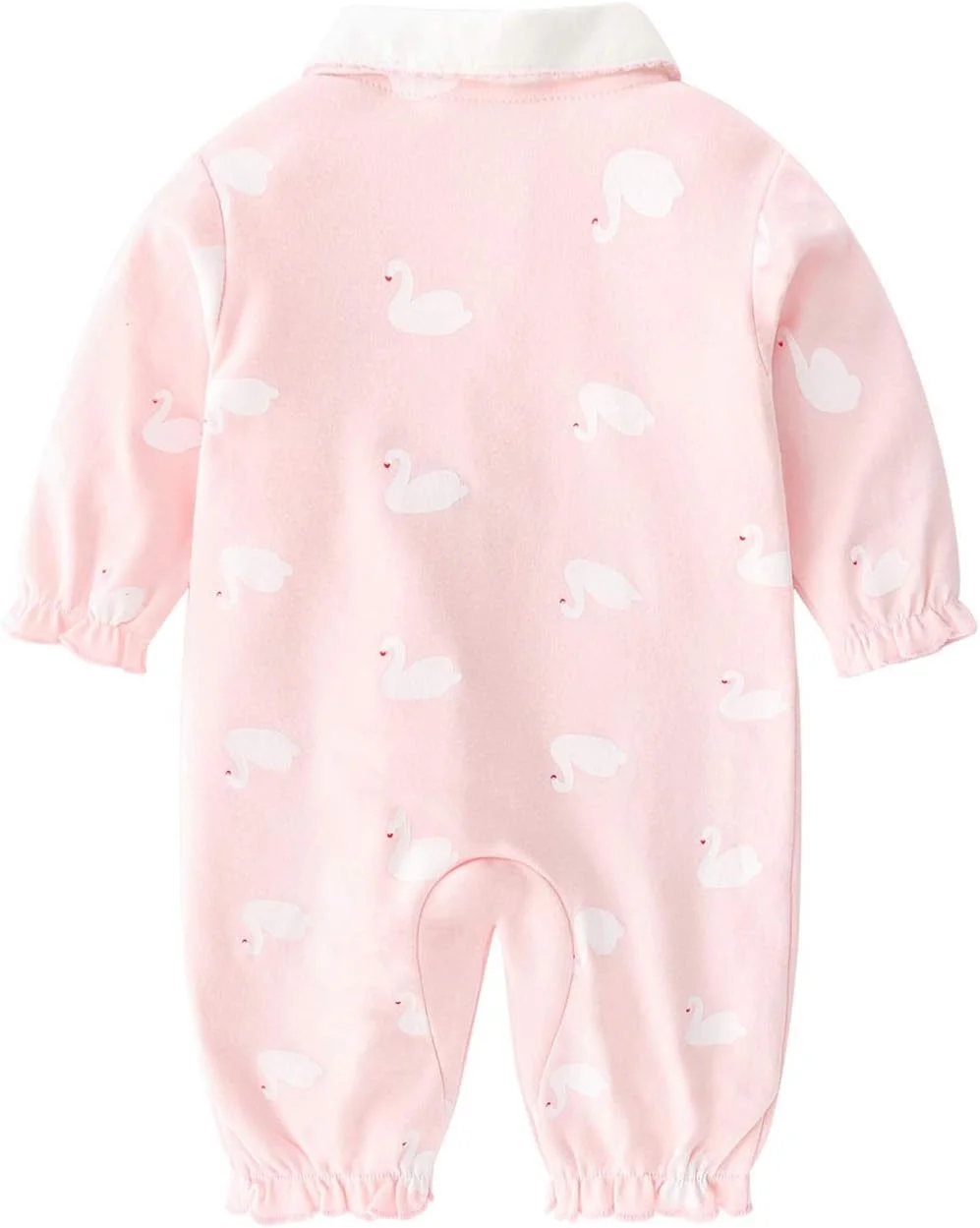 رامپر یک تکه نوزادی، لباس خواب پنبه‌ای نرم، جامپسوت پا دار مناسب نوزاد 0-12 ماهه