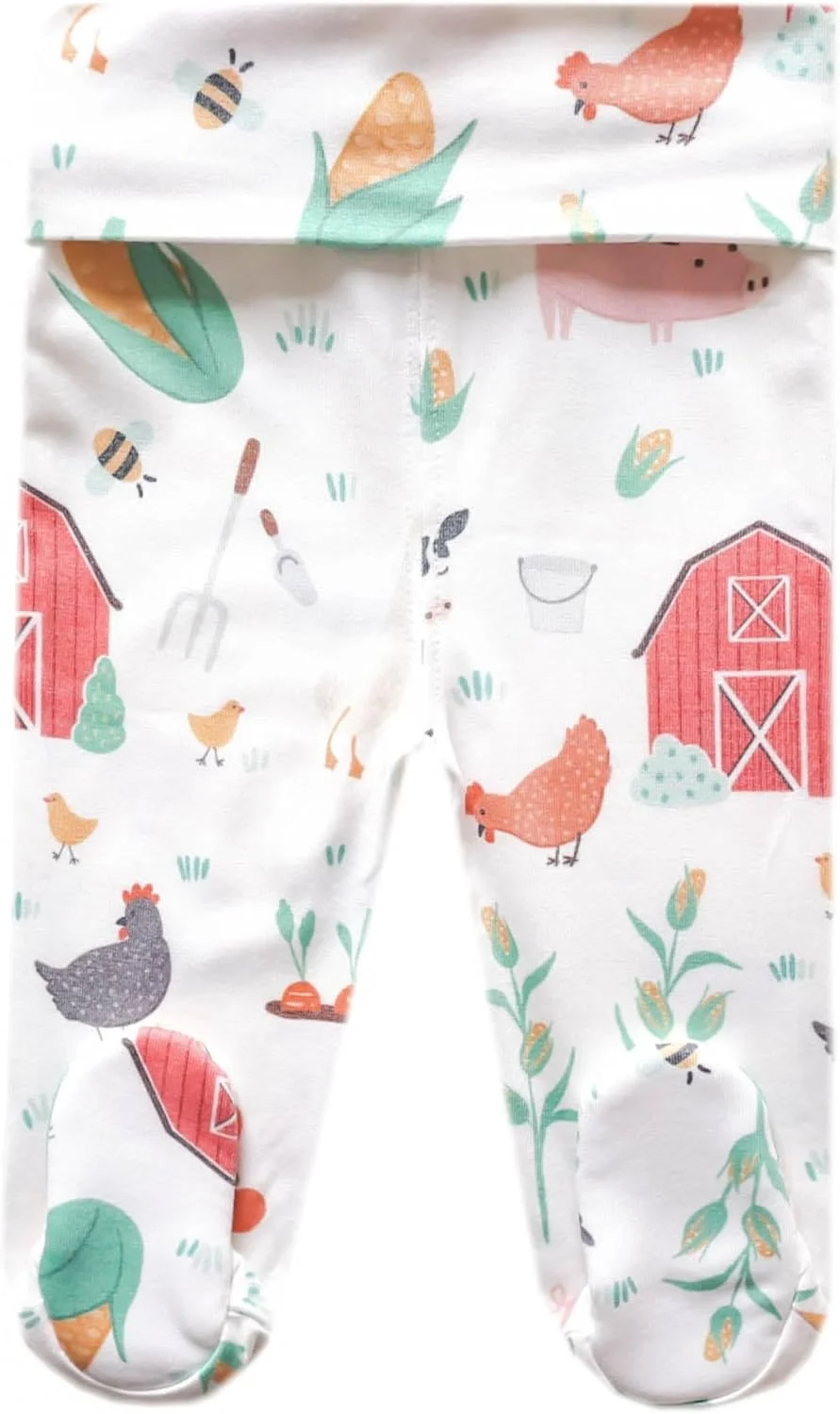 شلوار جورابدار نوزادی Copper Pearl طرح Farmstead