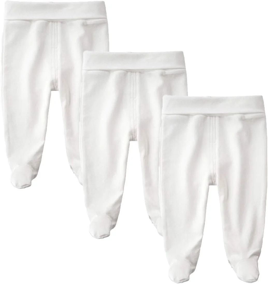 شلوار نخی کمر بلند جوراب دار کودک Teach Leanbh، مناسب برای استفاده روزمره، 0 تا 12 ماه