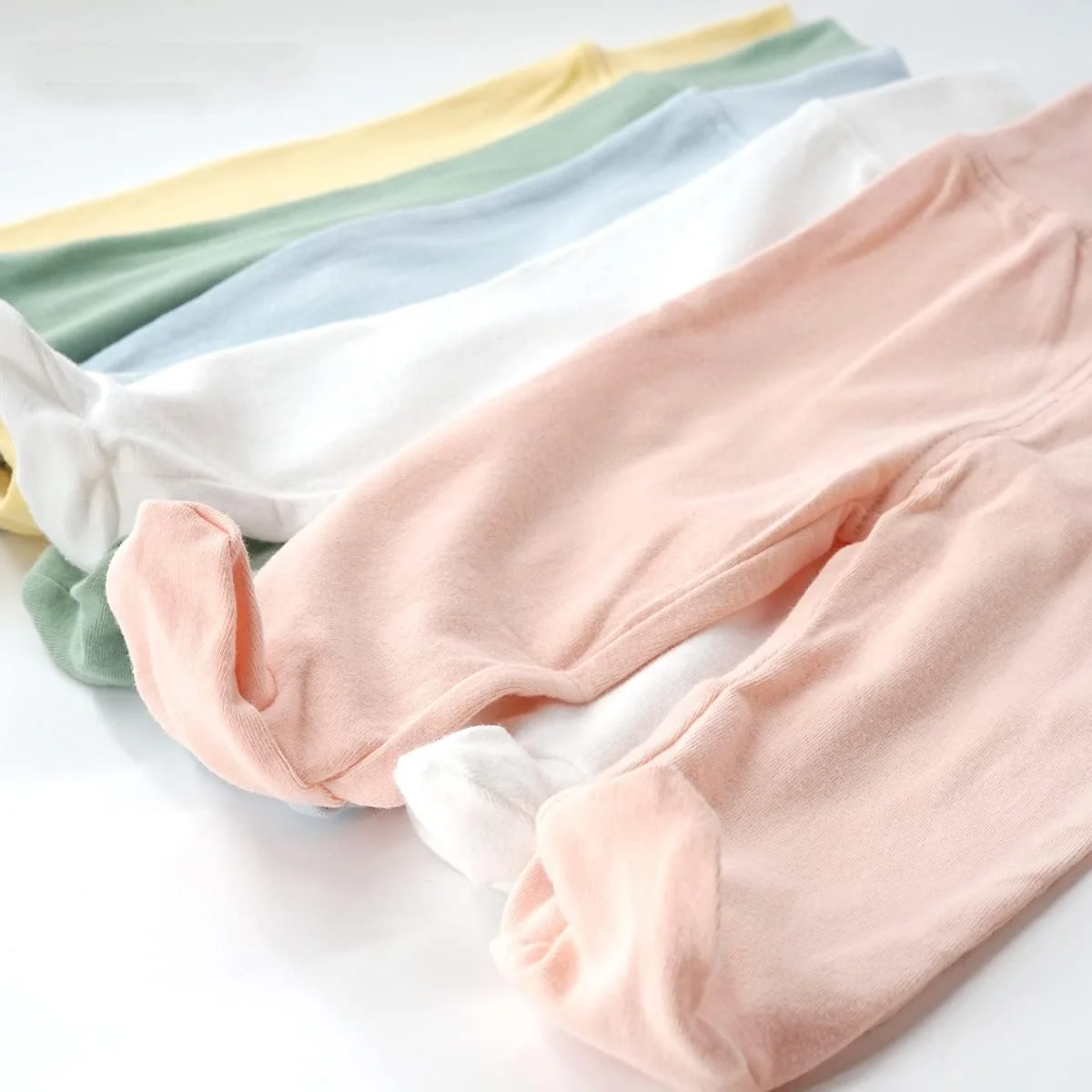 شلوار نخی کمر بلند جوراب دار کودک Teach Leanbh، مناسب برای استفاده روزمره، 0 تا 12 ماه