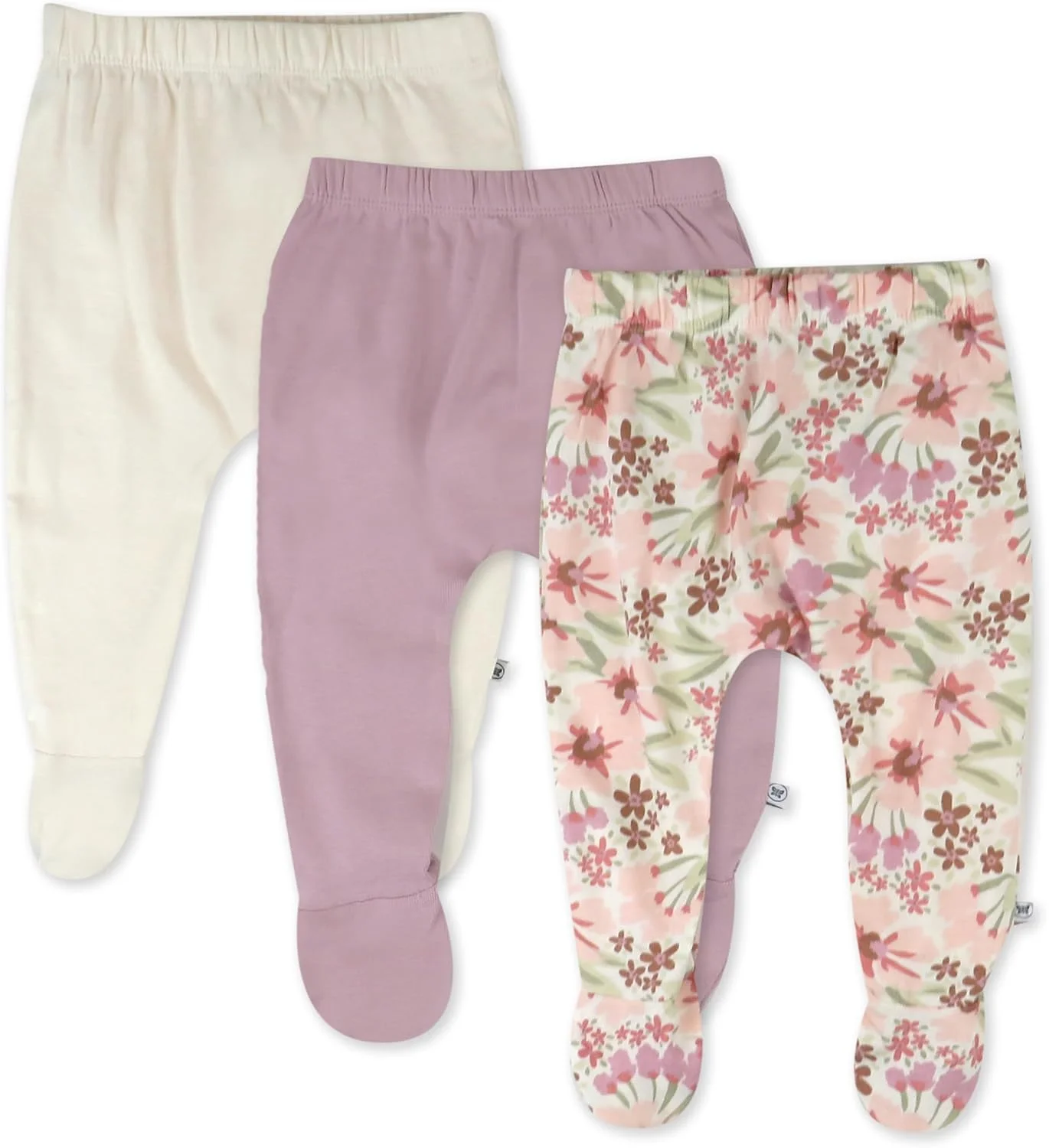 شلوار جوراب دار سه عددی نوزاد یونی‌سکس HonestBaby، تن خور راحت، پایین کشی، 100% پنبه ارگانیک برای نوزادان پسر، دختر، شلوار یونی‌سکس (بسته 3 عددی)