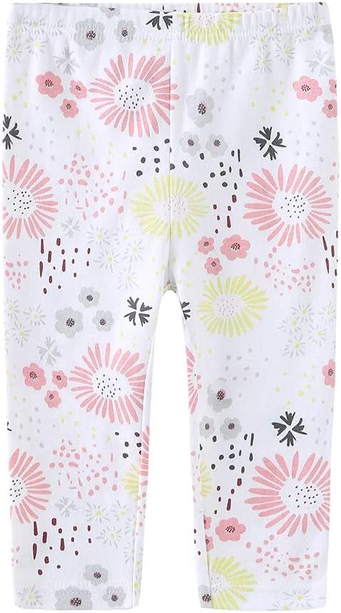 شلوار نوزادی پنبه ای 4 عددی طرح گلدوزی و چاپی اسپرت مناسب 0 تا 24 ماه برای پسران و دختران