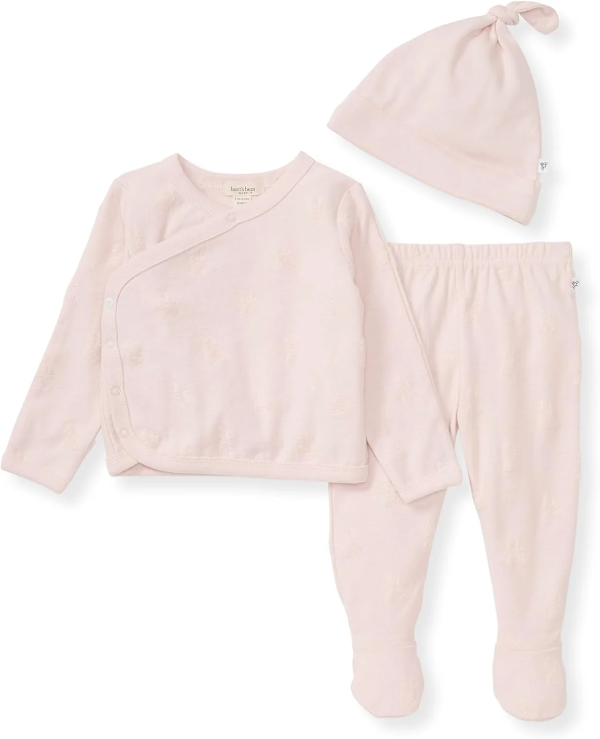 ست سه تکه نوزادی برتز بیز شامل بلوز، شلوار و کلاه، 100% پنبه ارگانیک