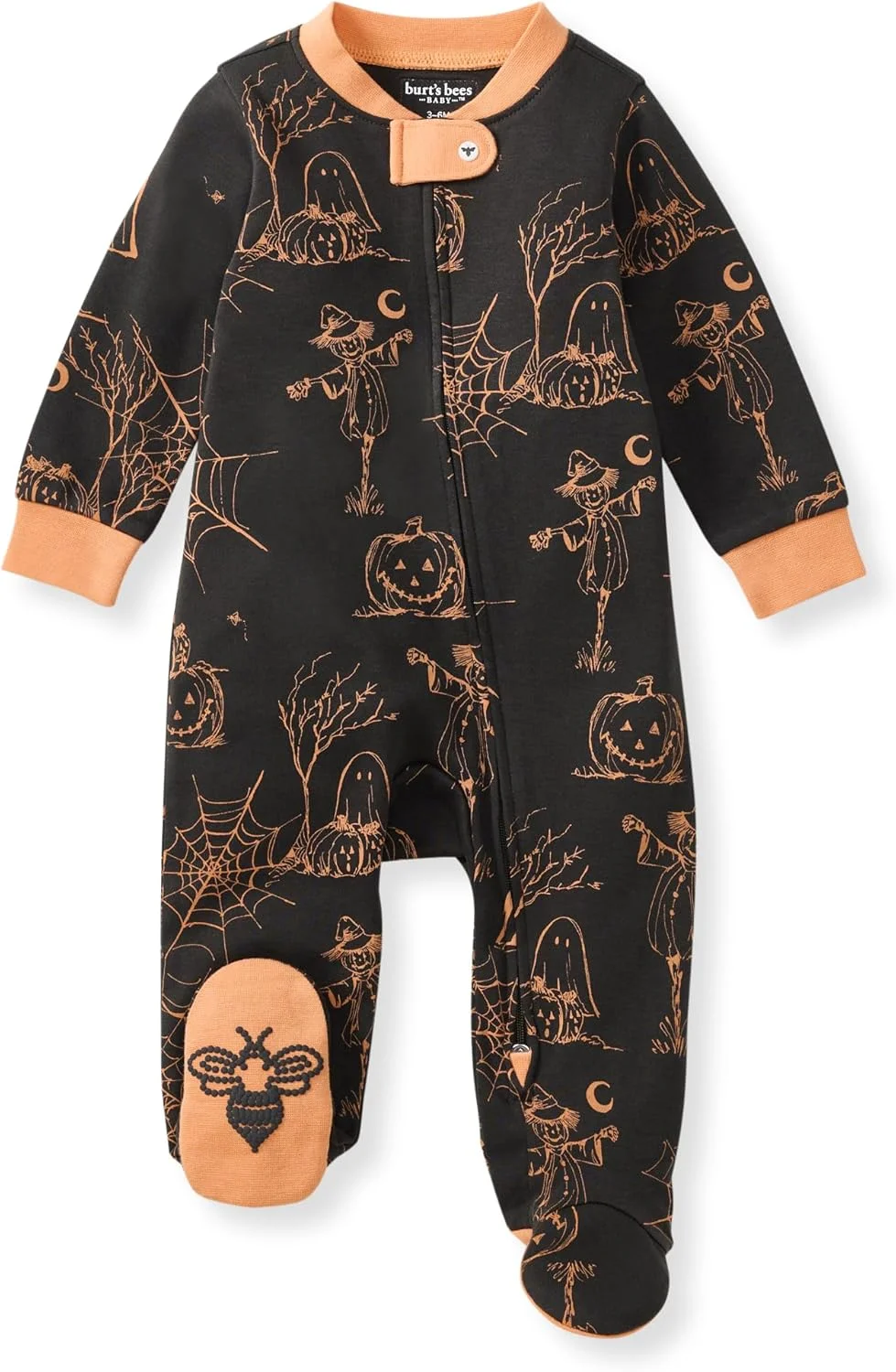لباس خواب و بازی نوزادی پسرانه Burt's Bees Baby، لباس یکسره زیپ‌دار جلو، رامپر، جامپسوت، پیژامه، لباس خواب نوزاد و کودک، 100% پنبه ارگانیک