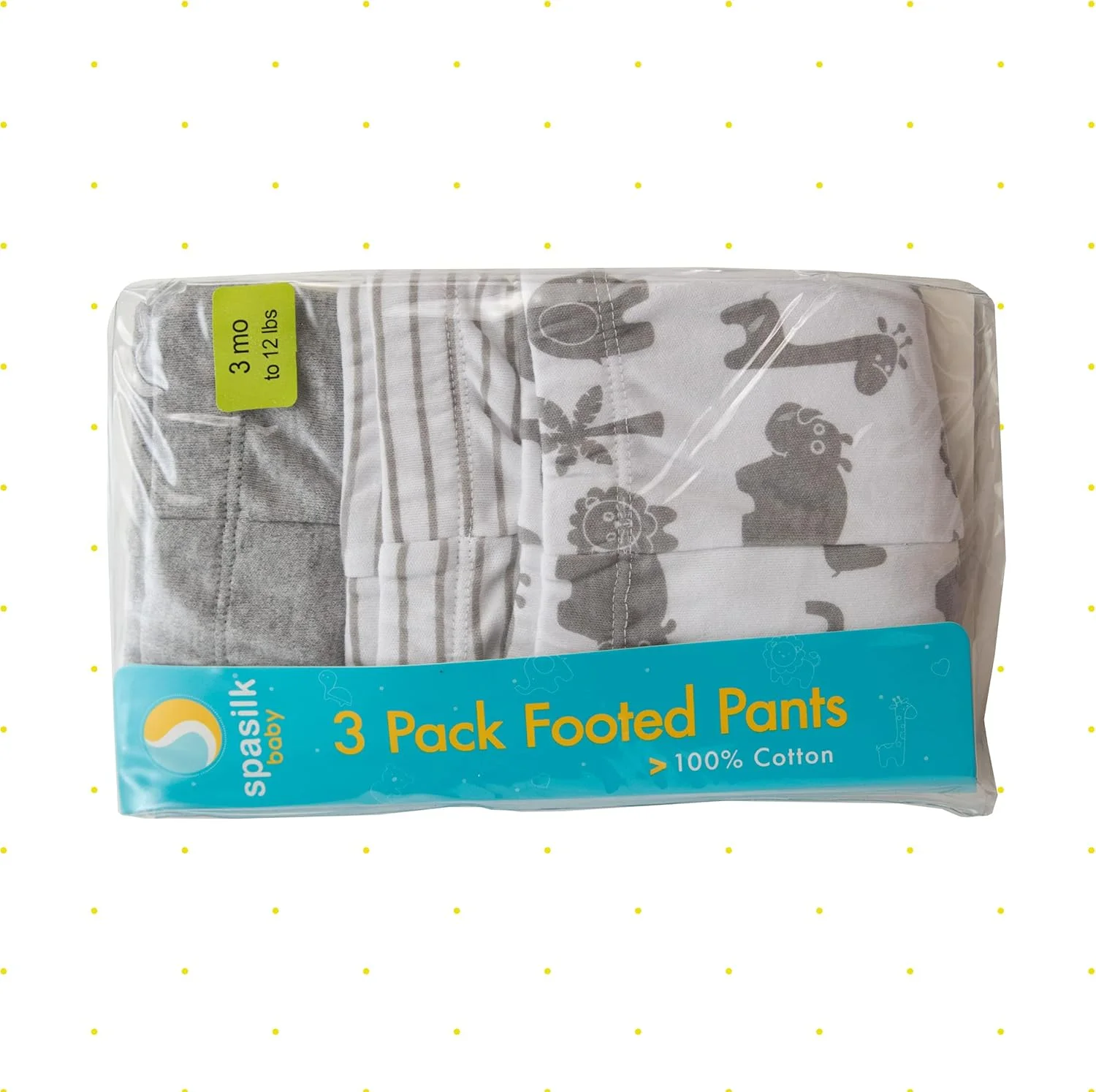 شلوار نخی پا دار کودک اسپاسیلک، بسته 3 عددی شلوار نخی پا دار کودک اسپاسیلک، بسته 3 عددی