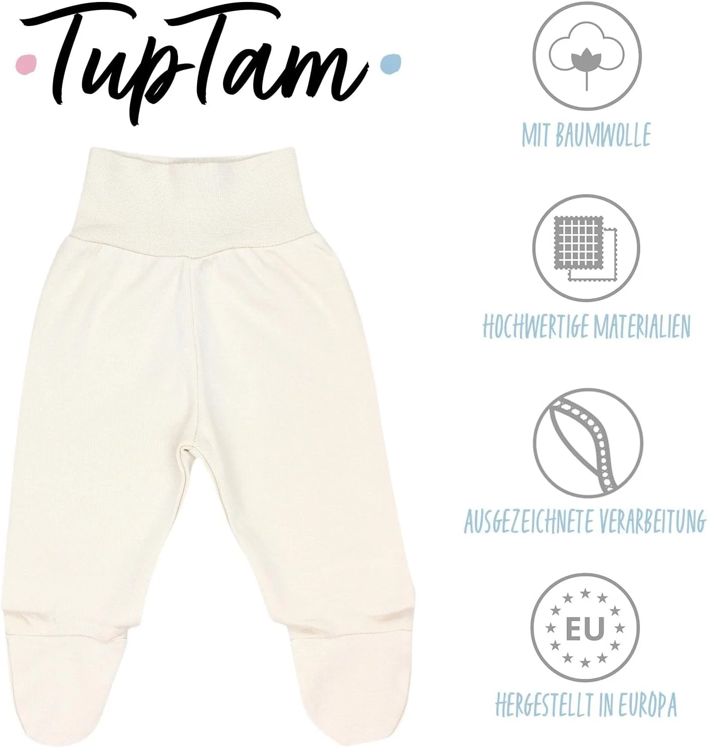 TupTam شلوار دخترانه نوزاد با جوراب، 3 عددی