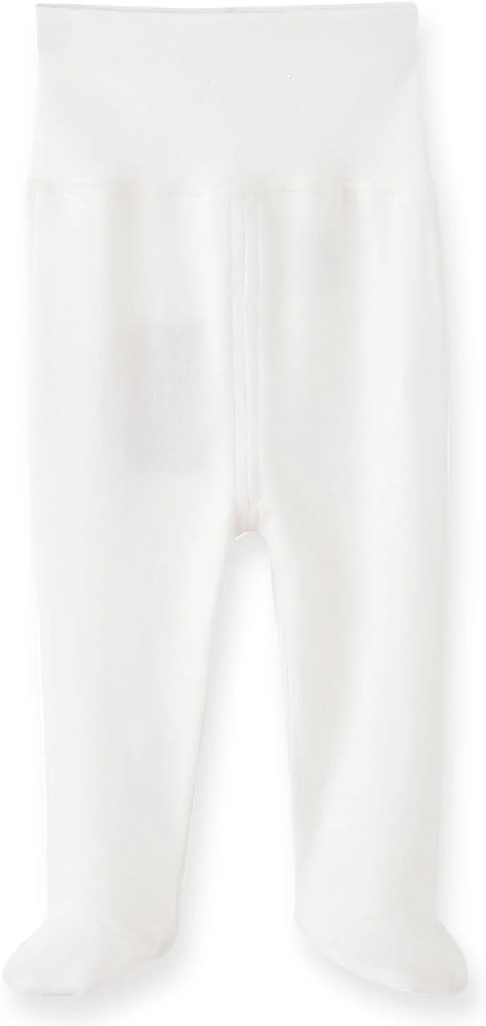 شلوار نوزادی کمر بلند با جوراب BINIDUCKLING برای پسران و دختران - پنبه ای - شلوار راحتی نوزادی با جوراب، بسته 3 عددی