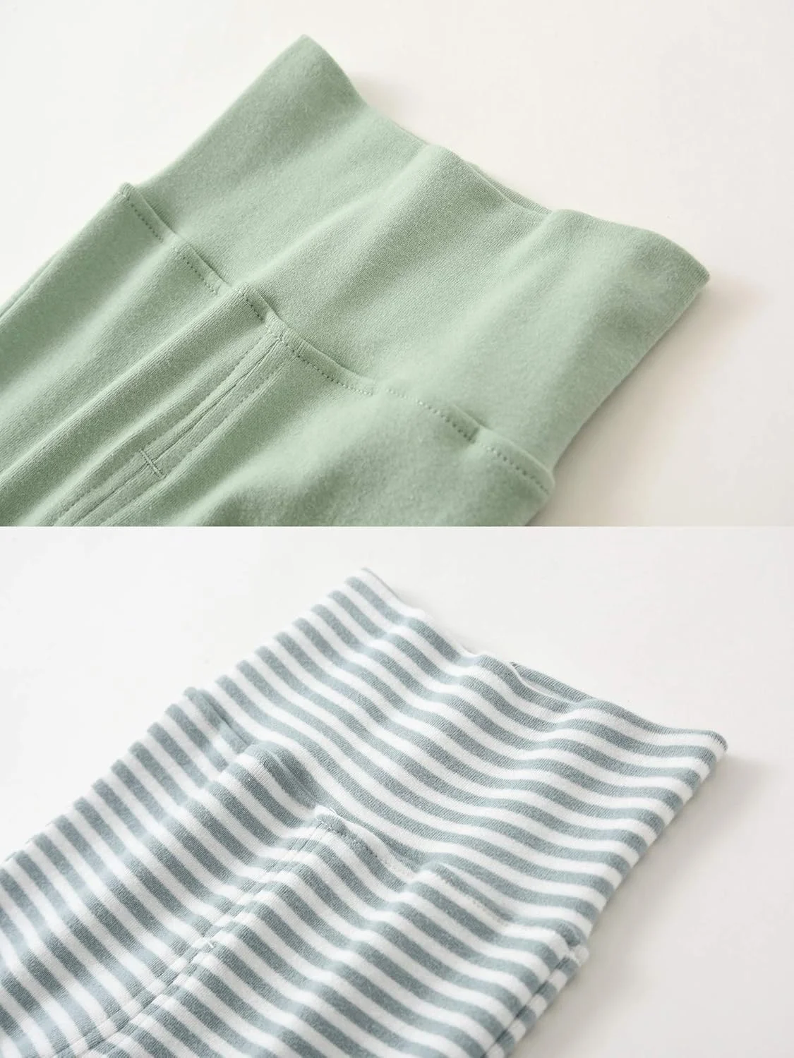 شلوار نوزادی پنبه ای کمر بلند جوراب دار دخترانه پسرانه ایس استار، مناسب برای 0 تا 12 ماه، بسته 1/3 عددی