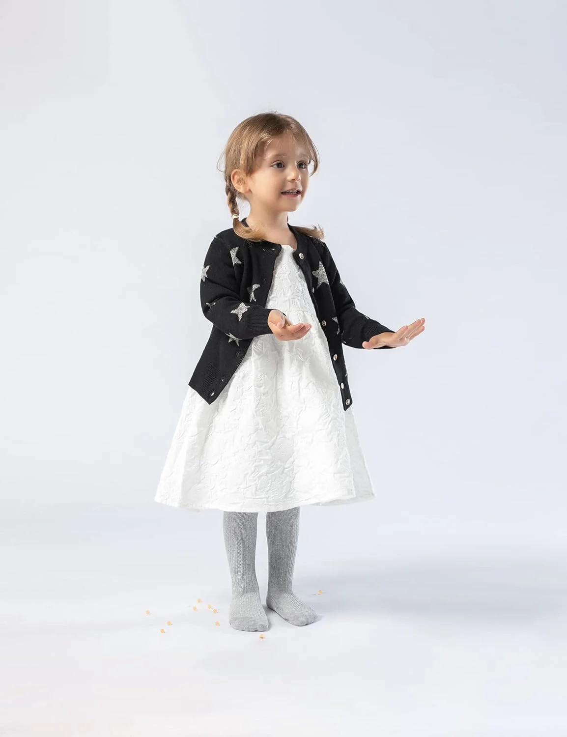 جوراب شلواری بافتنی کابلی دخترانه نوزاد، جوراب شلواری نخی بدون درز مناسب نوزادان دختر