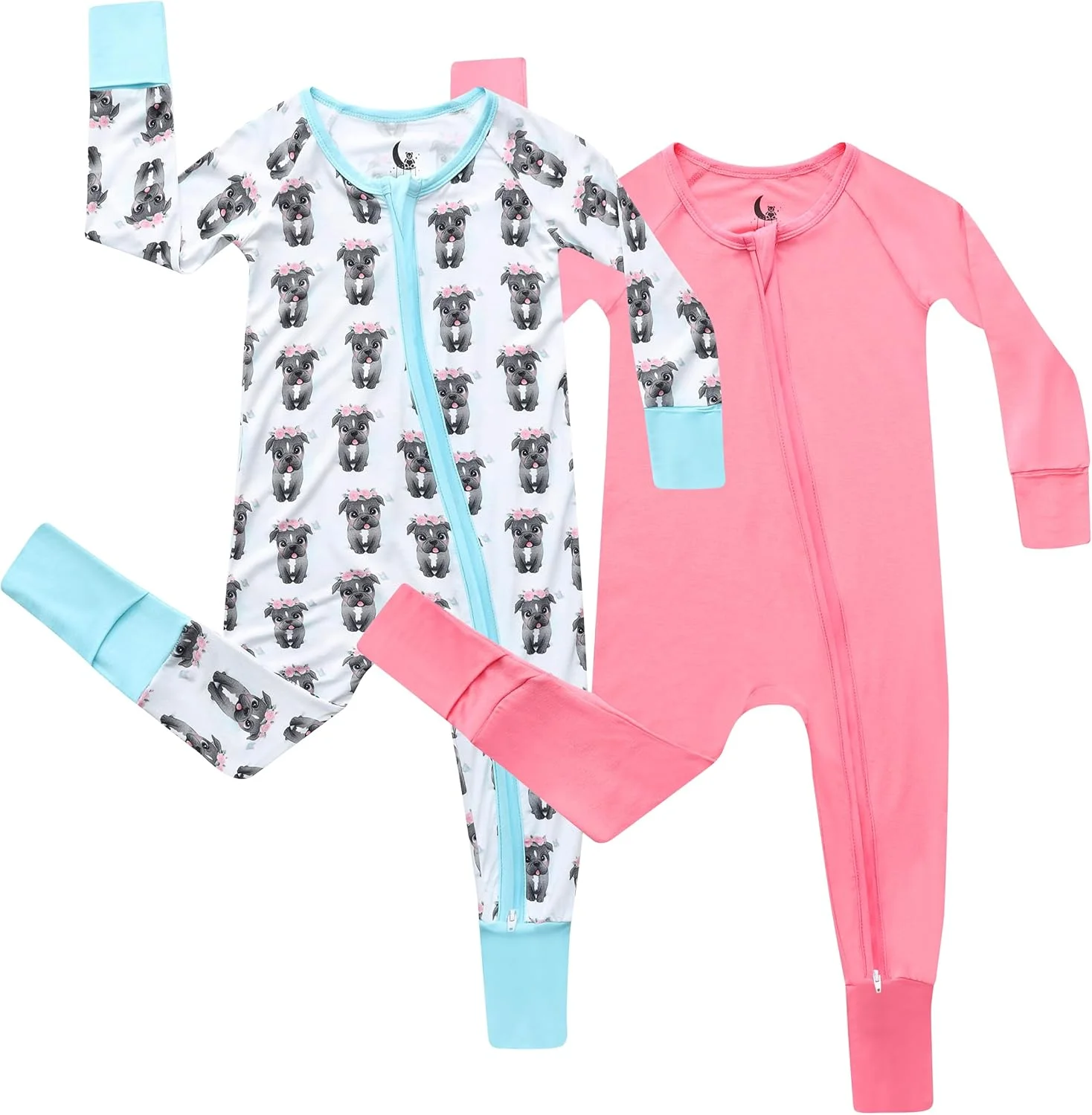 لباس خواب بامبو نوزاد کوزی بیبی | لباس سرهمی بامبو با دستکش و مچ پا، بدون جوراب، لباس خواب زیپ دار 2 عددی لباس خواب بامبو نوزاد کوزی بیبی | لباس سرهمی بامبو با دستکش و مچ پا، بدون جوراب، لباس خواب زیپ دار 2 عددی