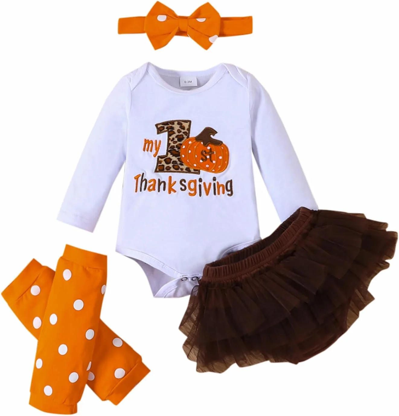 ست لباس نوزاد دخترانه شامل تاپ، شلوارک توری، ساق گرمکن و هدبند ست لباس نوزاد دخترانه شامل تاپ، شلوارک توری، ساق گرمکن و هدبند