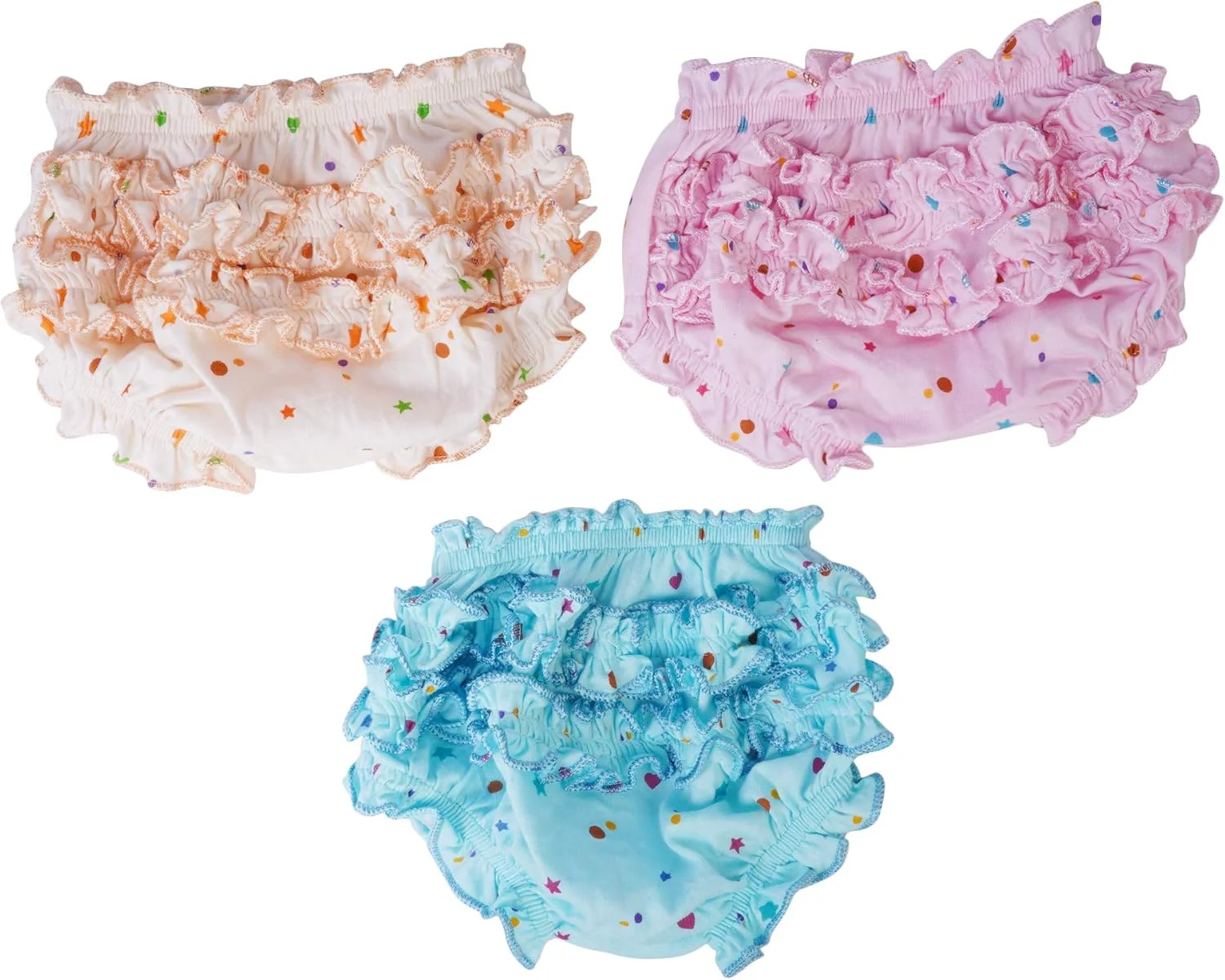 شورت نخی نرم فانتزی مناسب نوزاد 0-3 ماهه (بسته 3 عددی) (شورت فانتزی)