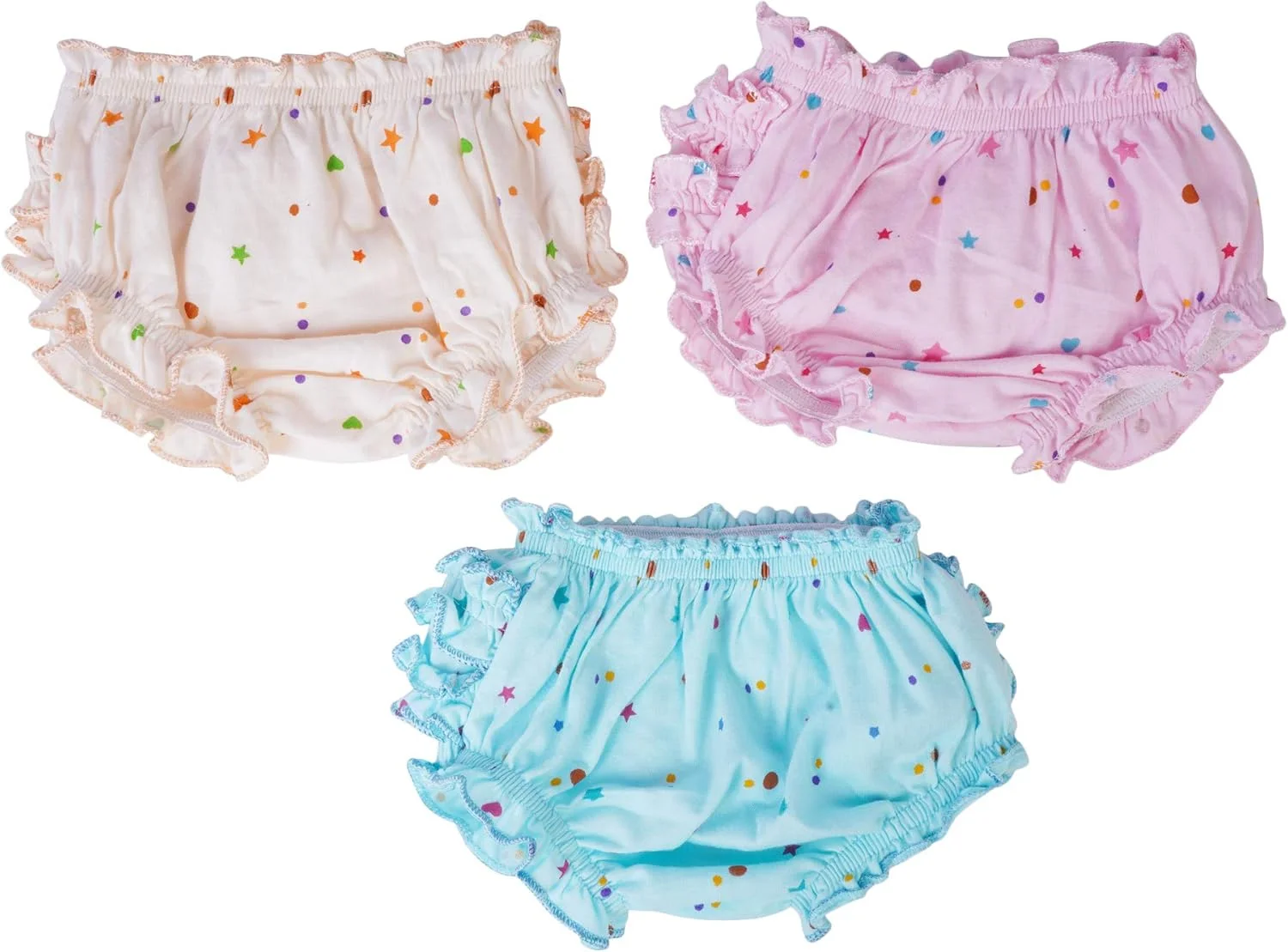 شورت نخی نرم فانتزی مناسب نوزاد 0-3 ماهه (بسته 3 عددی) (شورت فانتزی)