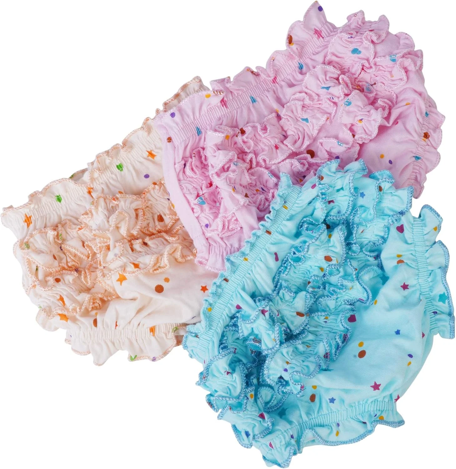 شورت نخی نرم فانتزی مناسب نوزاد 0-3 ماهه (بسته 3 عددی) (شورت فانتزی)