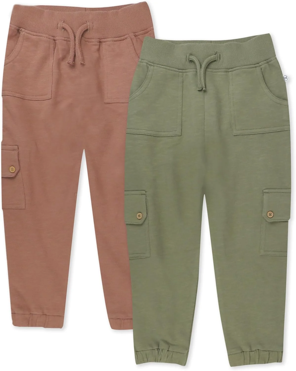 ست 2 عددی شلوار گرمکن بچه گانه طرح کارگو با الیاف 100% ارگانیک