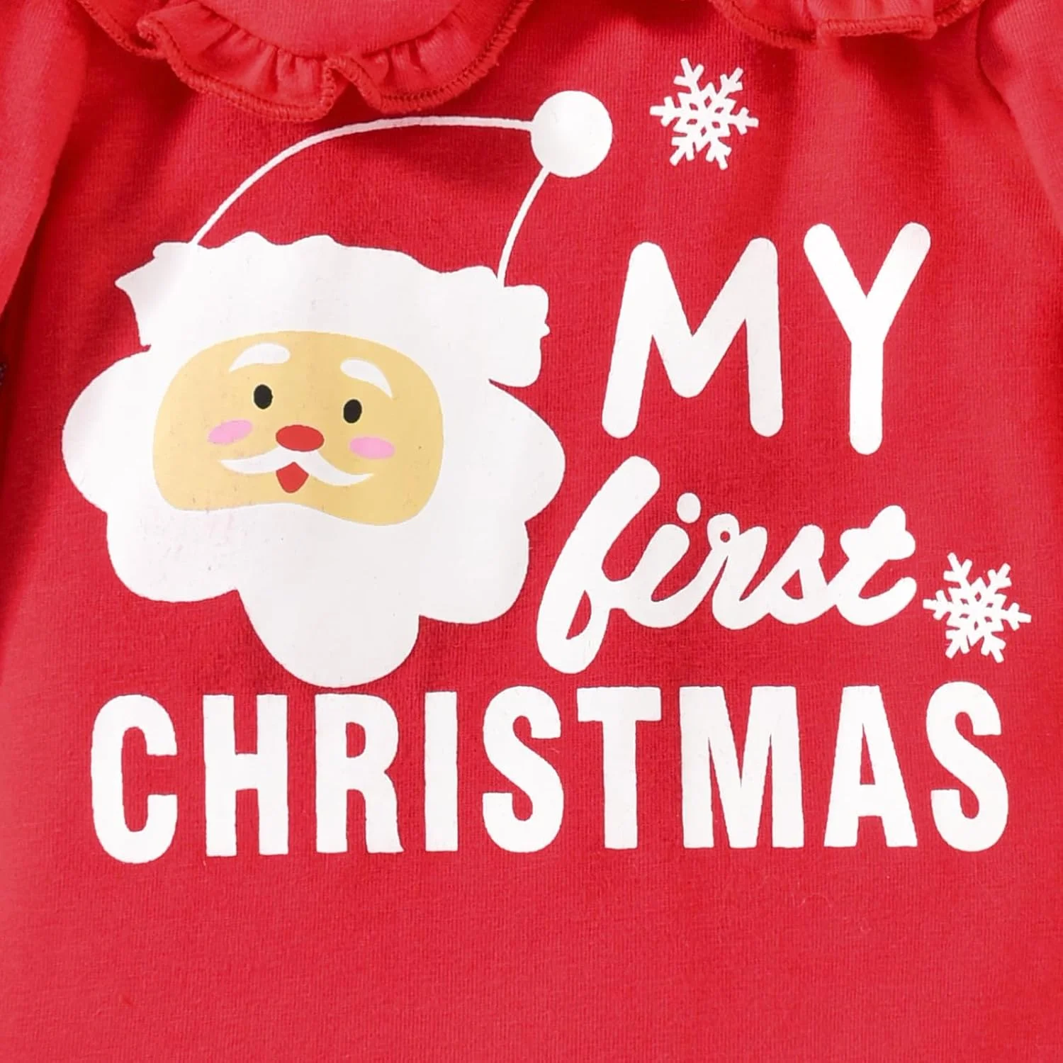 لباس نوزاد دخترانه، یقه عروسکی آستین بلند - مناسب بدو تولد تا 18 ماهگی