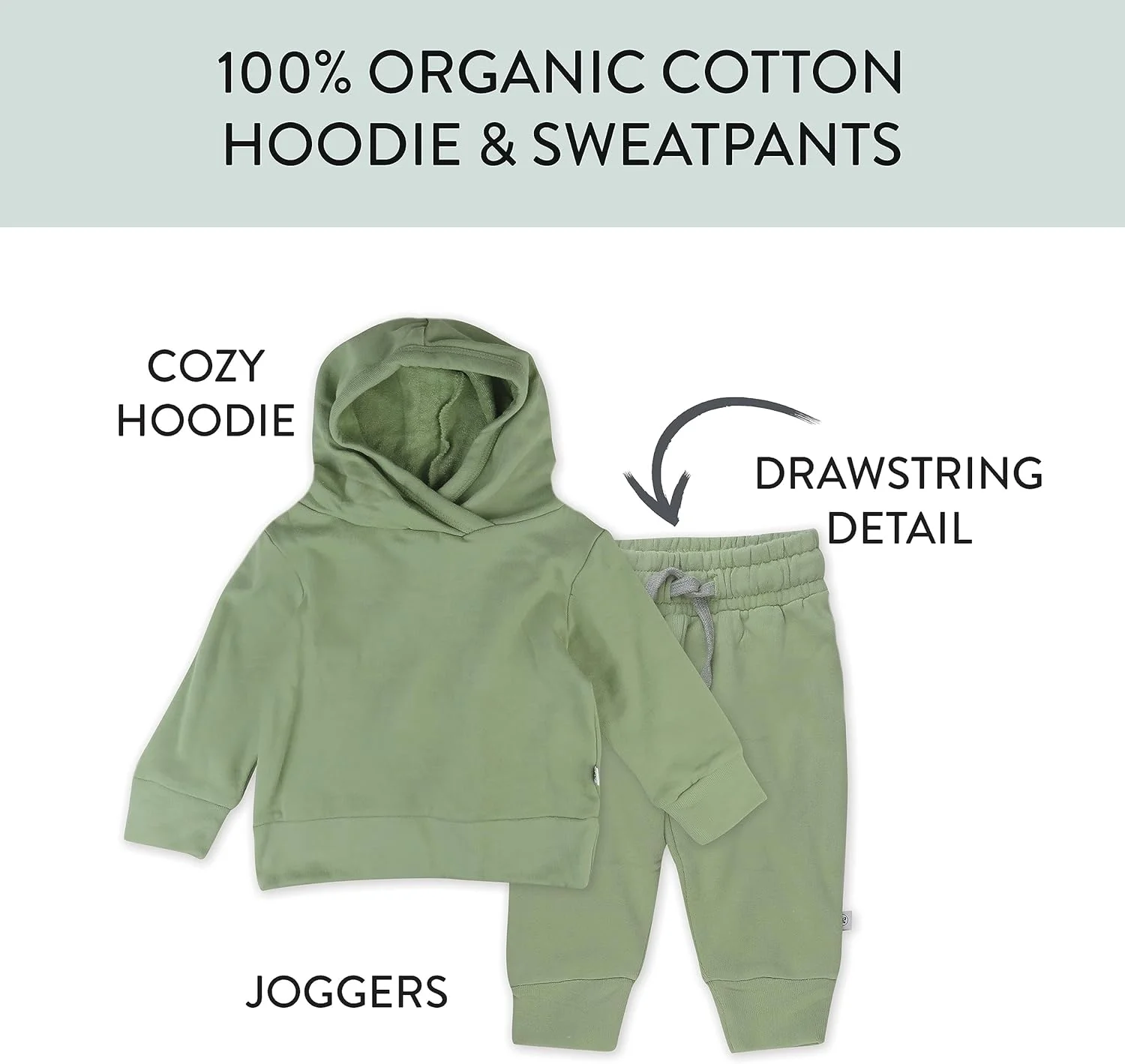 ست هودی و شلوار پنبه ای سبک وزن کودک یونی‌سکس