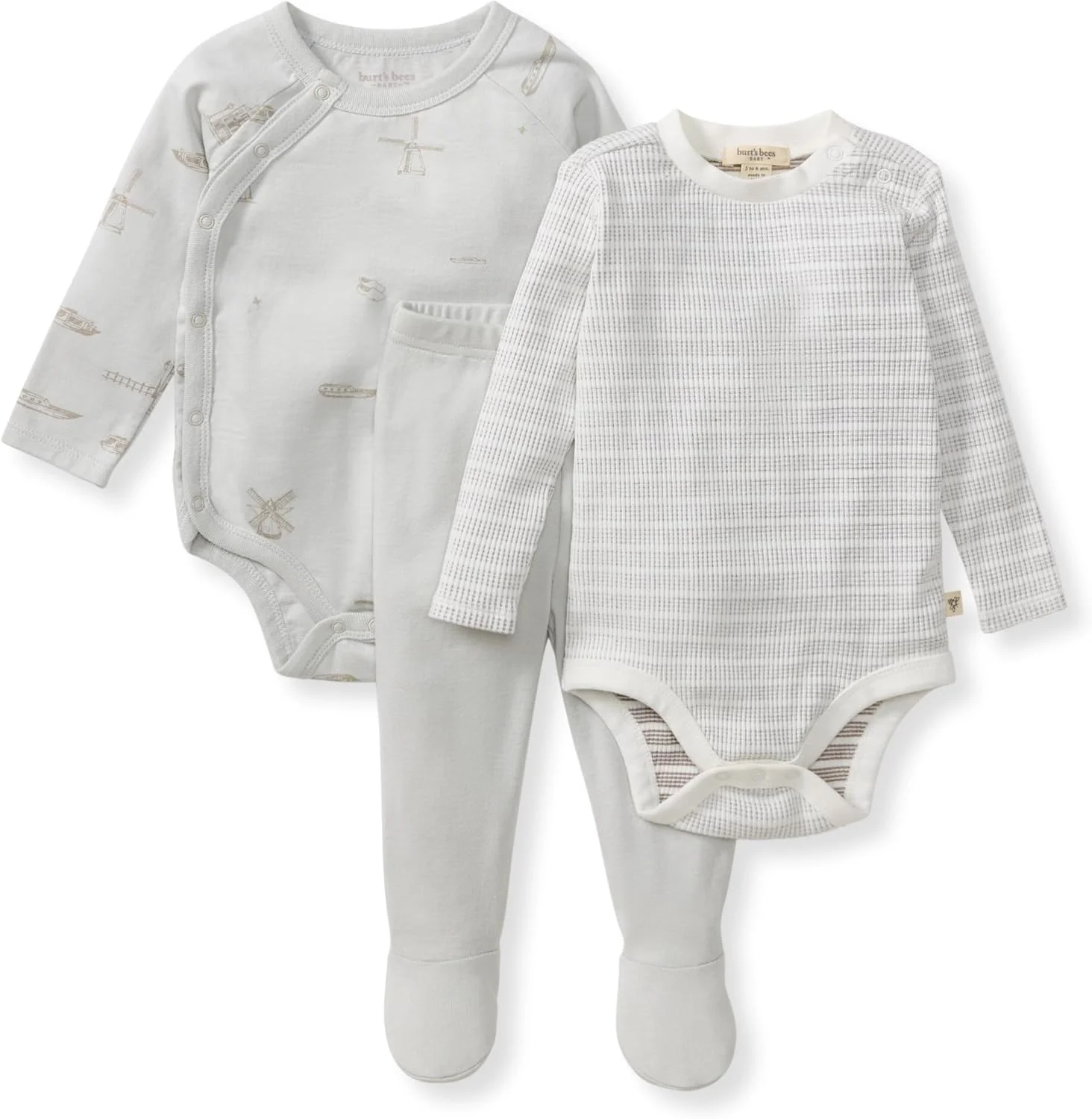 ست بادی و شلوار نوزادی Burt's Bees Baby، 100% پنبه ارگانیک، لباس نوزادی و ست لباس کودک نوپا