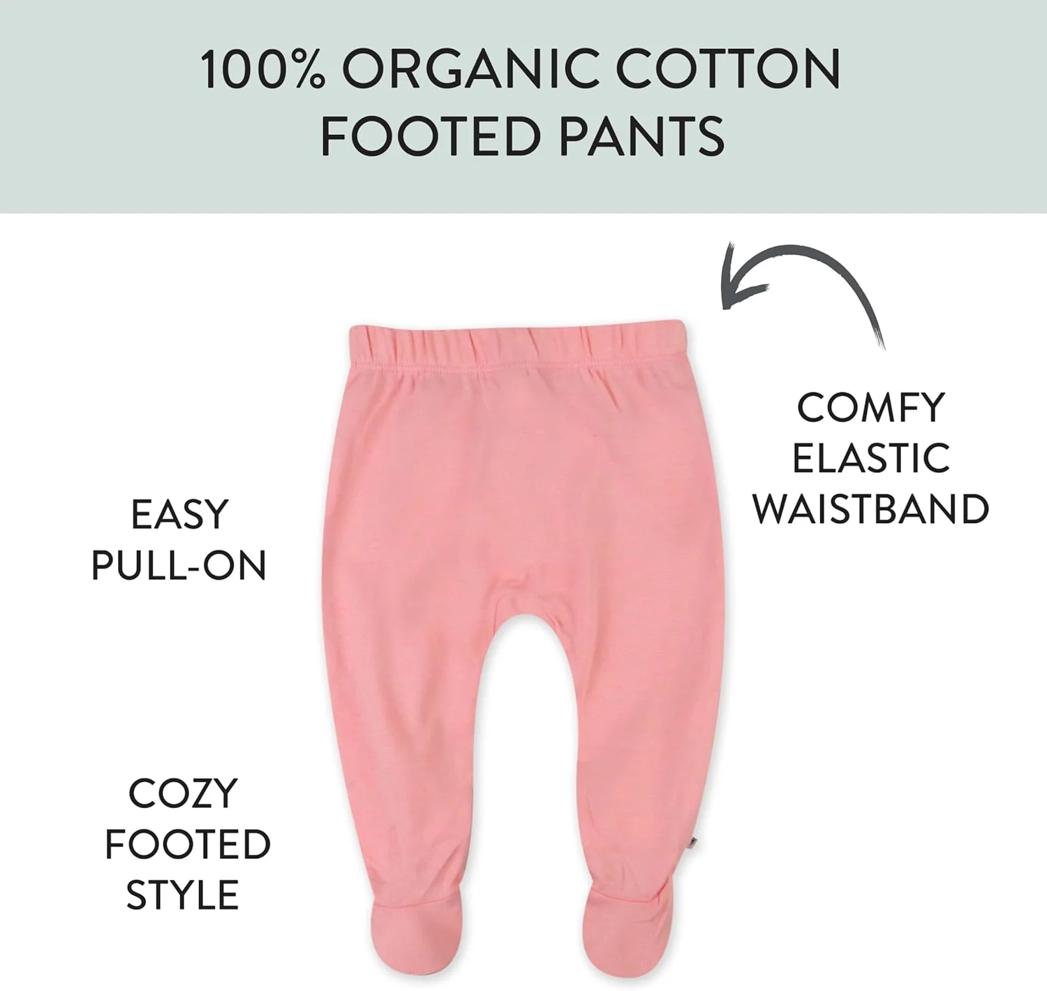 ست دو عددی شلوار جوراب دار کودک HonestBaby، با فاق جادار و کمر کشی، 100% پنبه ارگانیک، مناسب نوزادان دختر، پسر و ست شلوار یونیسکس (بسته 2 عددی)