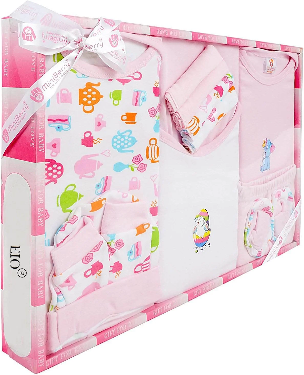 ست هدیه 13 تکه مینی بری نوزادی (صورتی)