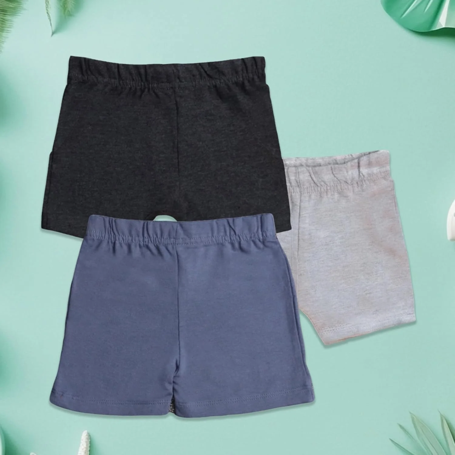 شورت نوزادی، نوپا، پسرانه و دخترانه LUAY با پارچه فوق العاده نرم 100% بامبو، شورت های کتان نخی گشاد تابستانی، بسته ترکیبی، کمر کشی، شورت های یکدست ورزشی برای نوزاد