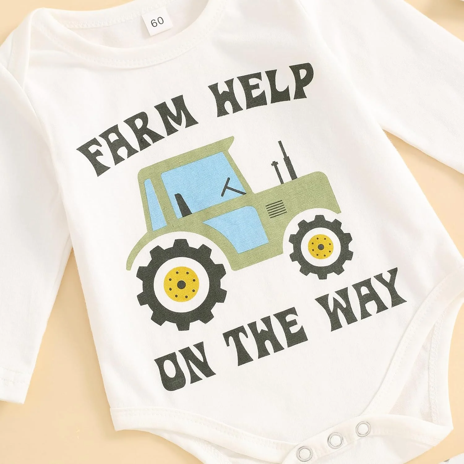 ست لباس نوزادی پسرانه و دخترانه، رامپر طرح دار + شلوار بلند + کلاه، 3 تکه لباس نوزاد بامزه