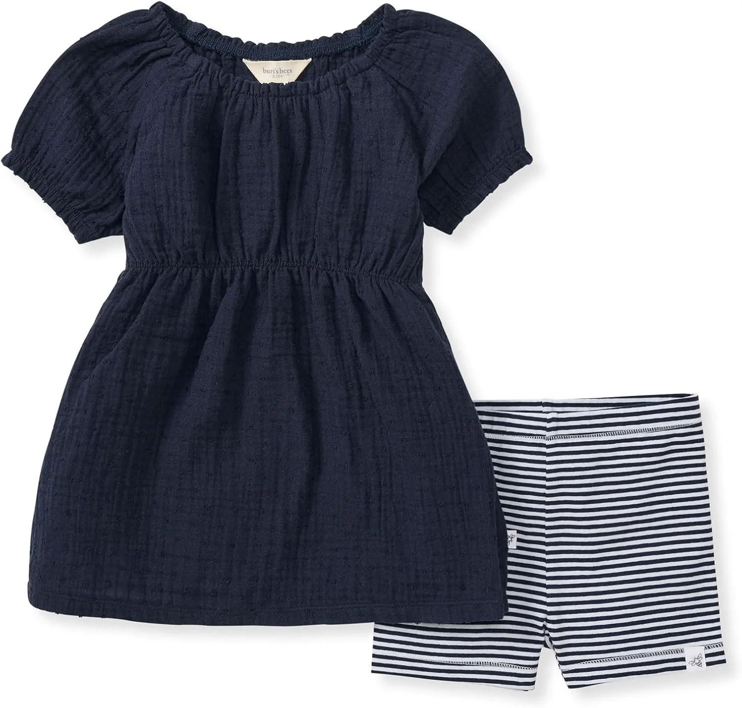 ست تاپ و شورت دخترانه Burt's Bees Baby، ست تونیک و شورت، ست لباس نوزادی و نوپایی 100% پنبه ارگانیک
