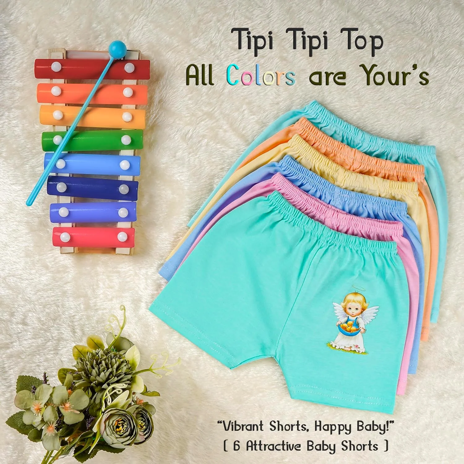 شورت نخی نوزادی دخترانه و پسرانه | نوزاد | مدل معمولی | شلوارک