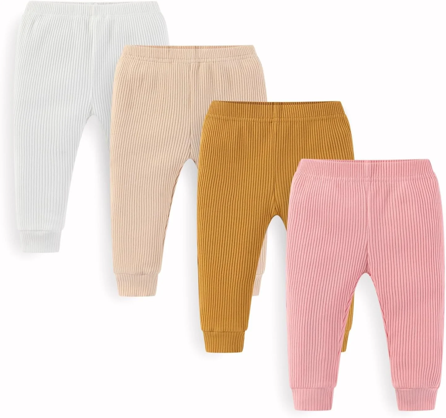 ست شلوار نوزادی унисекс، نرم و لطیف، 4 عددی، مناسب برای نوزادان 0 تا 24 ماه