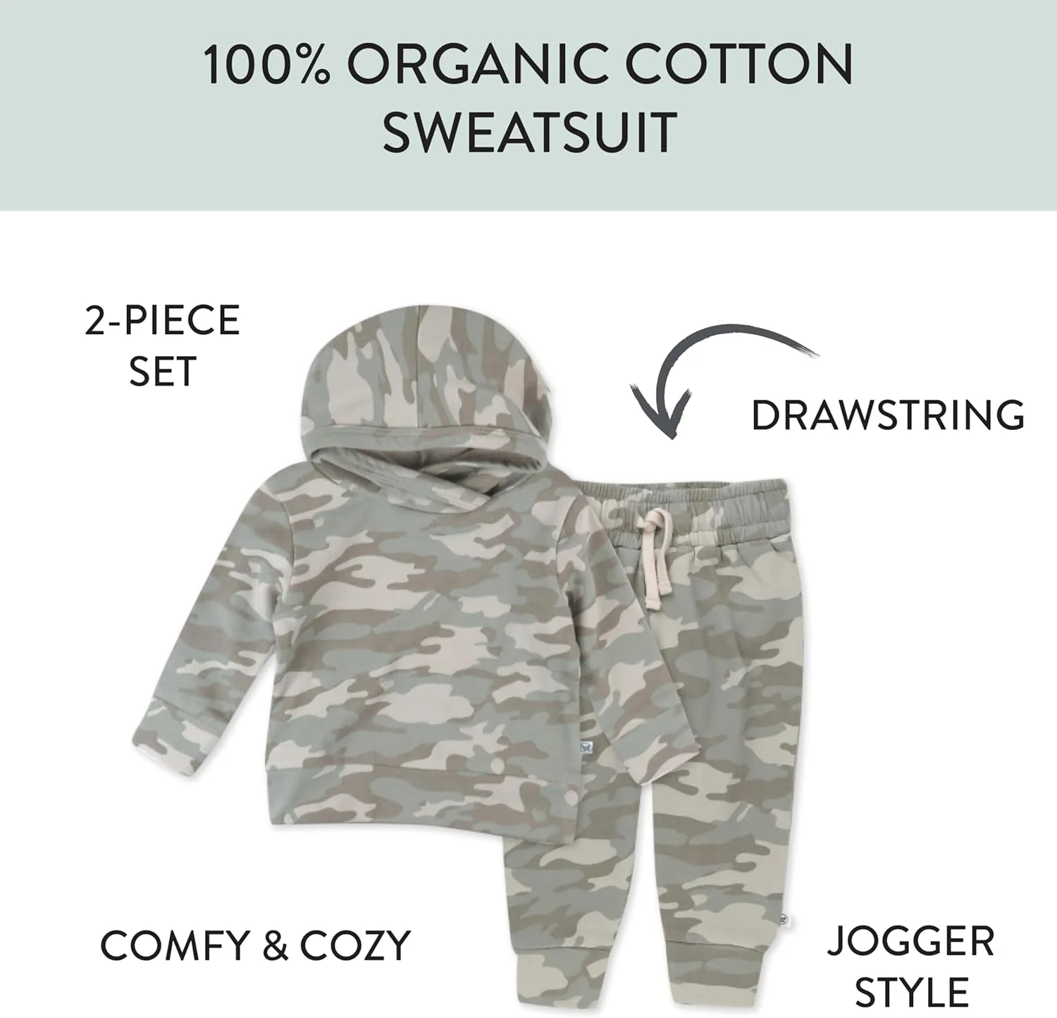 ست هودی و شلوار گرمکن نوزاد/کودک یونی‌سکس HonestBaby، پنبه ارگانیک، مناسب نوزاد، نوپا، پسران، دختران، ست 2 تکه هودی (بسته 2 عددی)