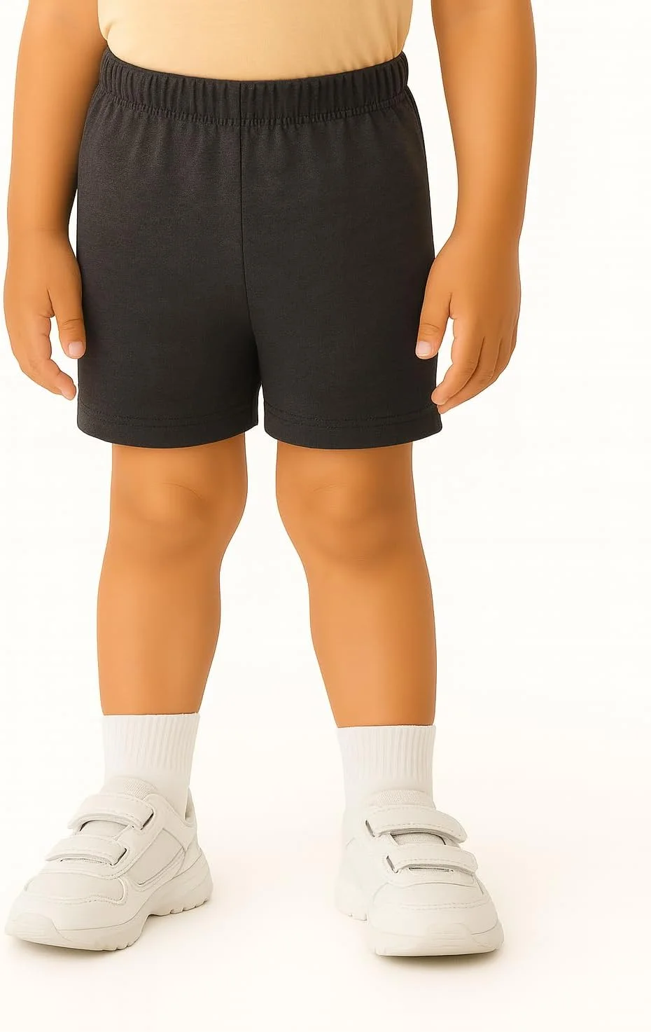 شورت نخی فوق العاده نرم کودک LUAY، مناسب نوزادان و کودکان نوپا، پسرانه و دخترانه - شورت های لینن نخی گشاد تابستانی - بسته ترکیبی شورت های یکدست با کمر کشی