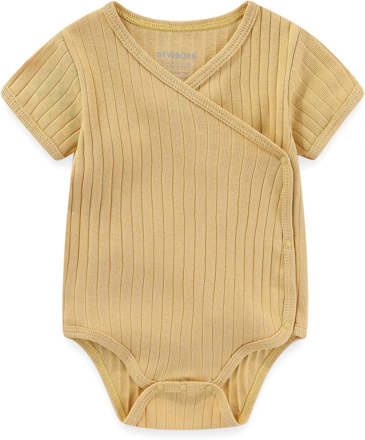 ست لباس نوزادی پسرانه و دخترانه مامیمکا، شامل بادی آستین کوتاه 100% پنبه، شلوار، کلاه و دستکش ضد خش، رنگ ثابت