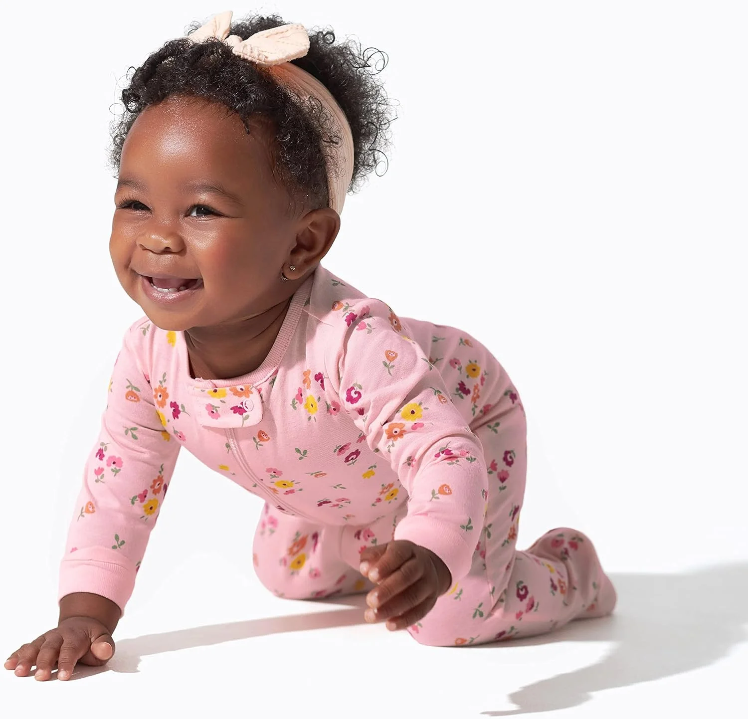 لباس خواب سرهمی نوزادی دخترانه، بسته 4 عددی