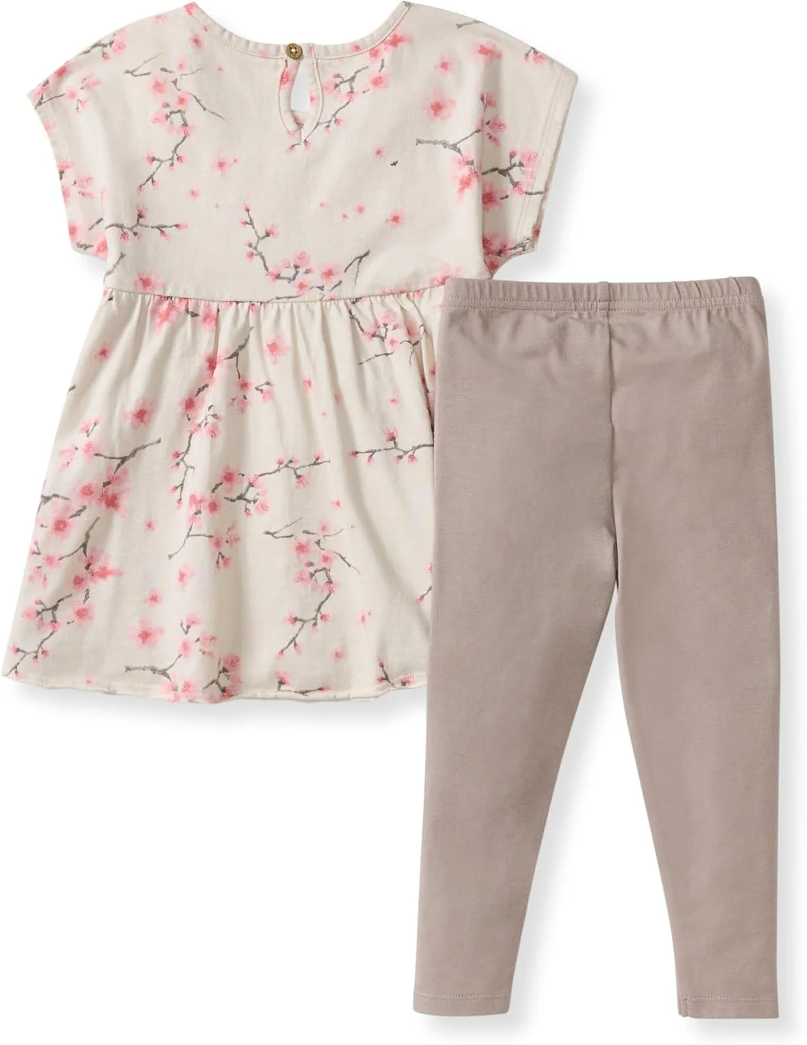 ست بلوز آستین کوتاه و لگینگ نوزادی دخترانه Burt's Bees Baby، ست لباس، 100% پنبه ارگانیک، ست لباس نوزاد و کودک نوپا