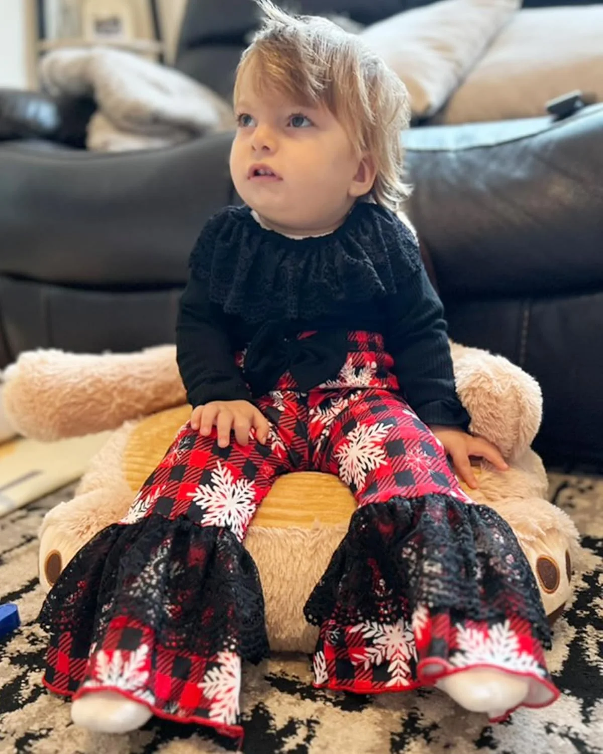 لباس نوزادی دخترانه، بادی آستین کوتاه و شلوار دمپا گشاد